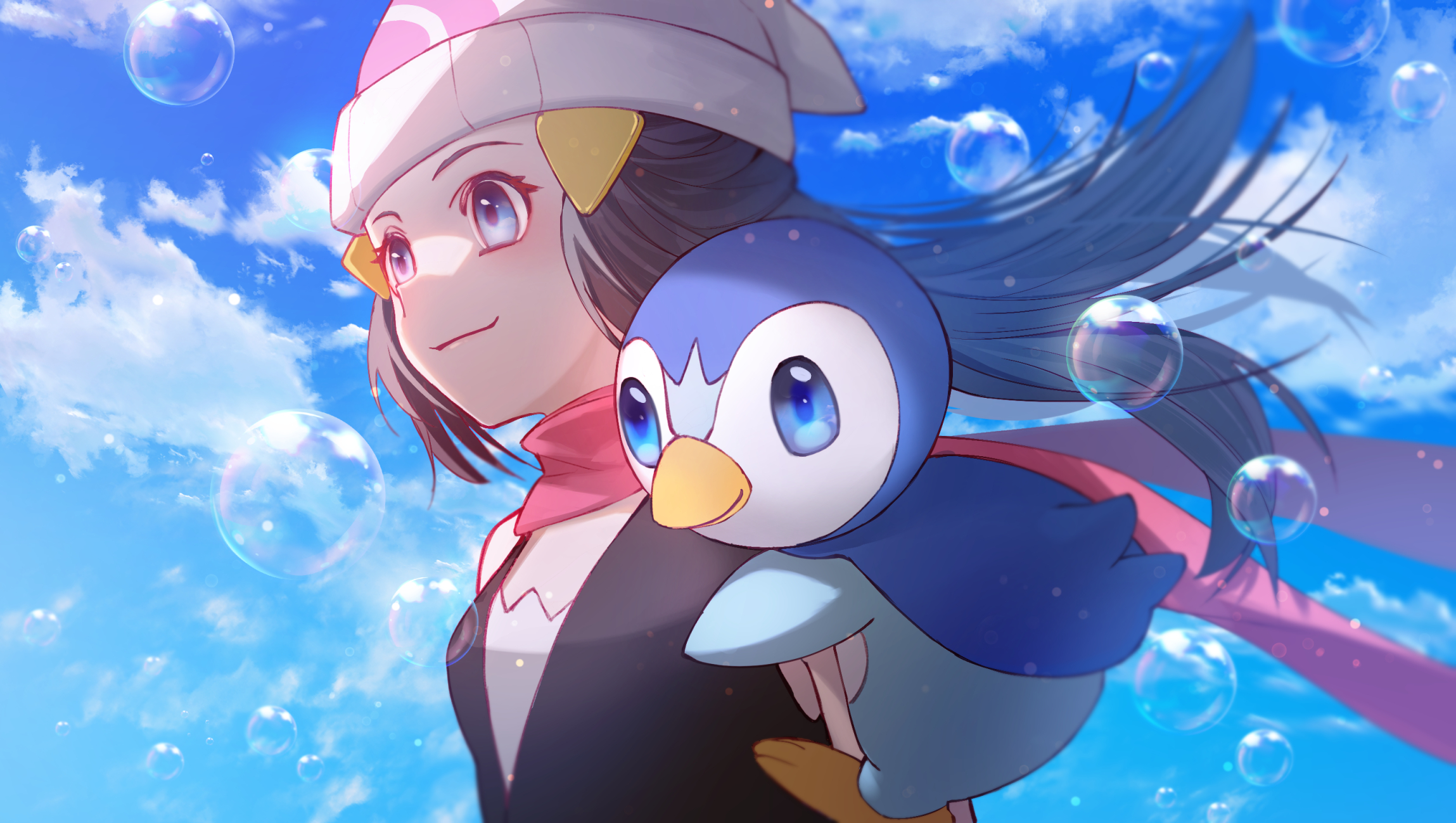 Download mobile wallpaper Anime, Pokémon, Piplup (Pokémon), Dawn (Pokémon) for free.