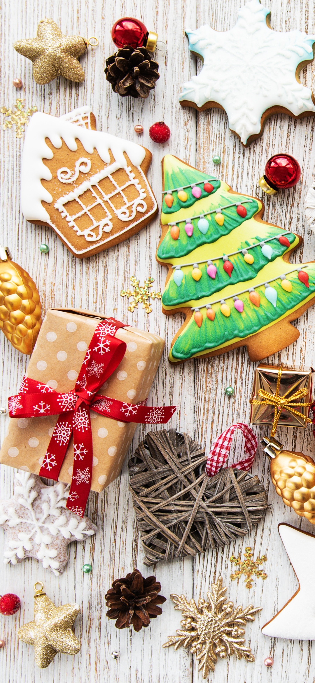 Téléchargez des papiers peints mobile Noël, Vacances, Décorations De Noël, Biscuit, Pain D'épice gratuitement.