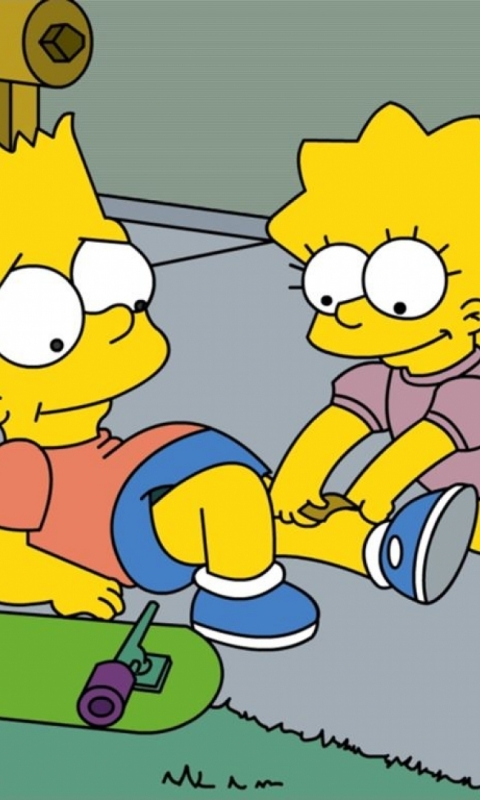 Handy-Wallpaper Die Simpsons, Fernsehserien, Bart Simpson, Lisa Simpson kostenlos herunterladen.