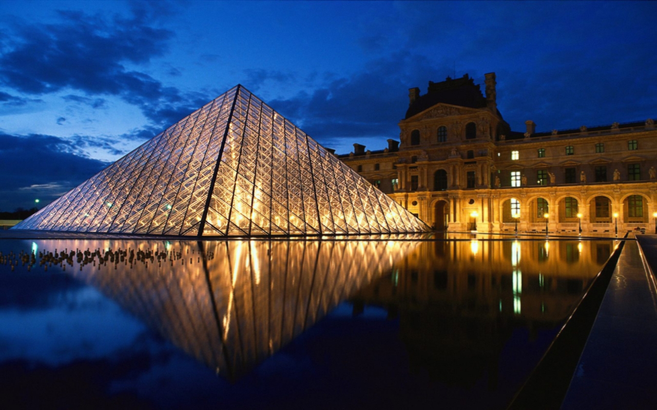 man made, the louvre, museum, paris, pyramid