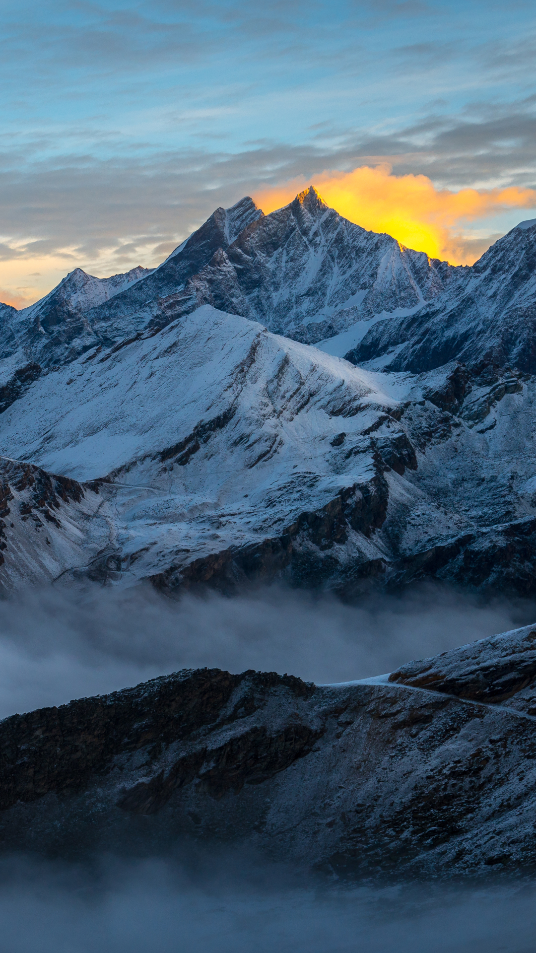1088408壁紙のダウンロードアルプス山, 地球, サミット, 霧, アルプス, スイス, 風景, 空, 山岳-スクリーンセーバーと写真を無料で