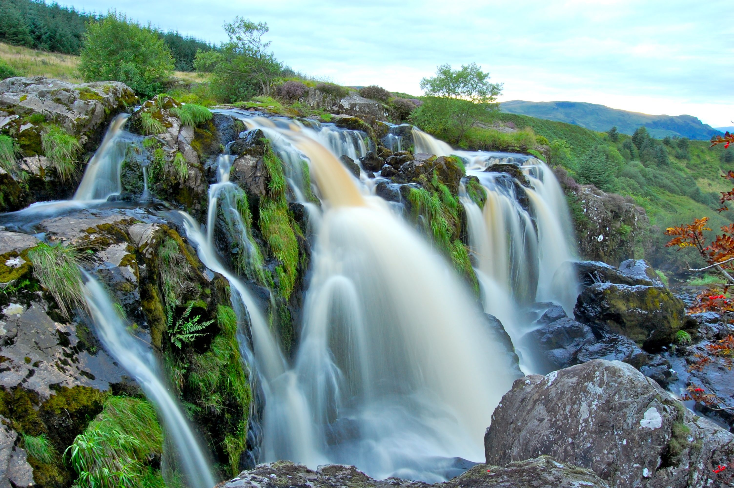 Laden Sie das Wasserfälle, Wasserfall, Erde/natur, Loup Des Fintry Wasserfalls-Bild kostenlos auf Ihren PC-Desktop herunter