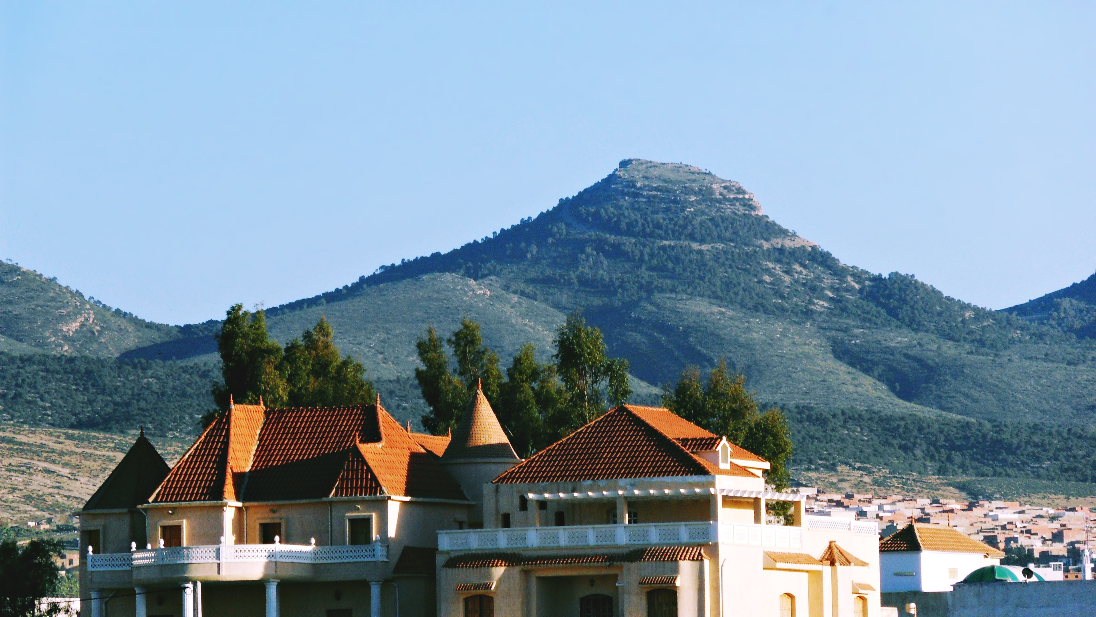 mountains, photography, mountain, algeria, tebessa mountains, town, villa