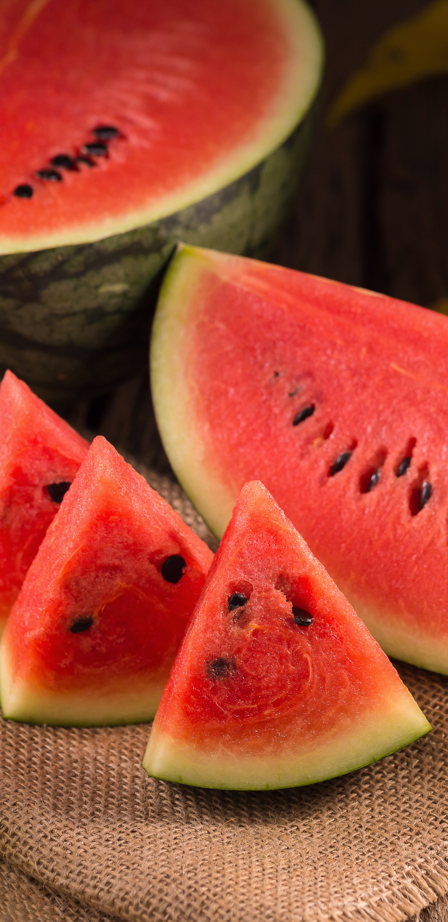 Handy-Wallpaper Obst, Frucht, Wassermelone, Nahrungsmittel, Stillleben, Früchte kostenlos herunterladen.