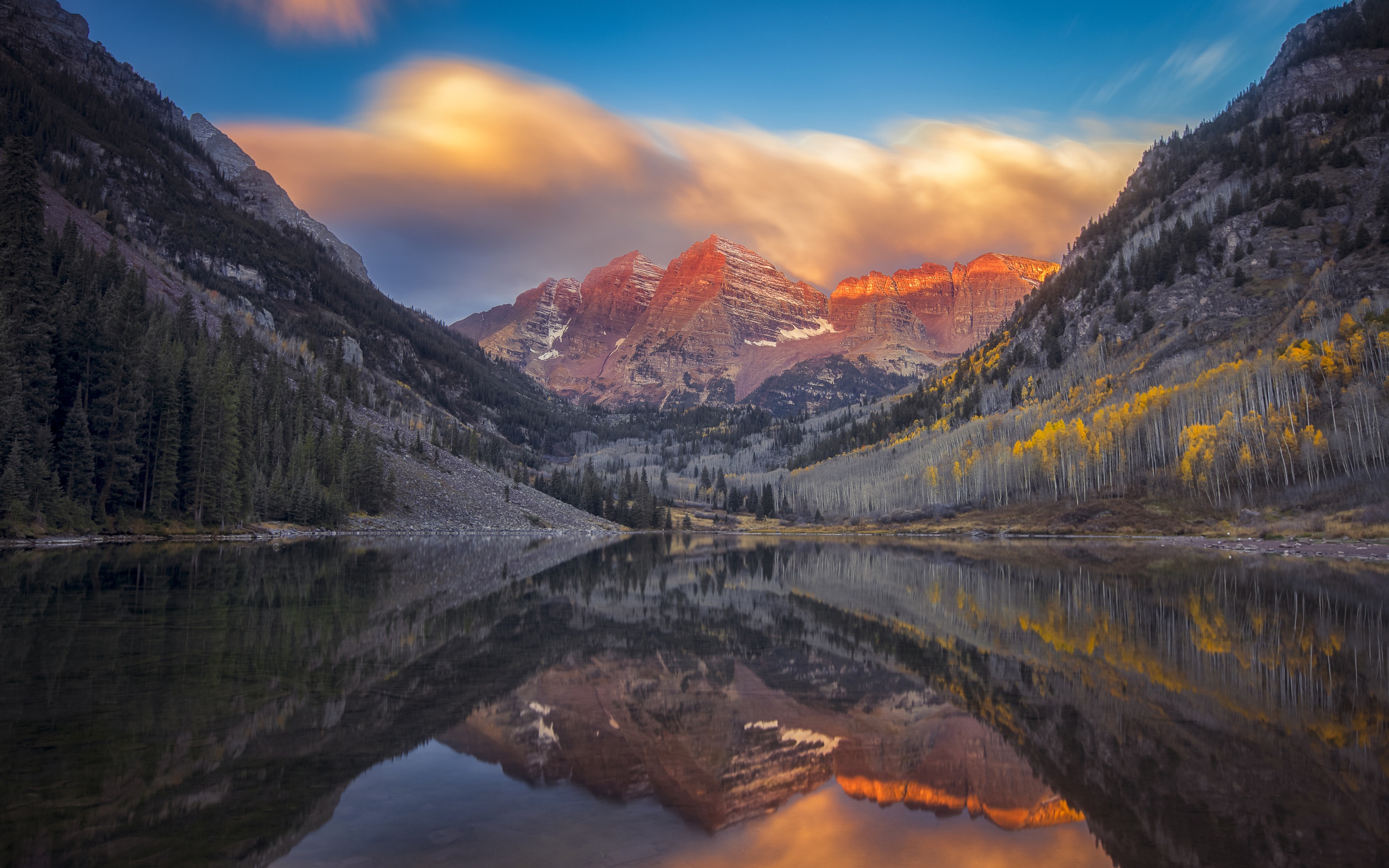 Descarga gratis la imagen Paisaje, Naturaleza, Montaña, Lago, Tierra/naturaleza, Reflejo en el escritorio de tu PC