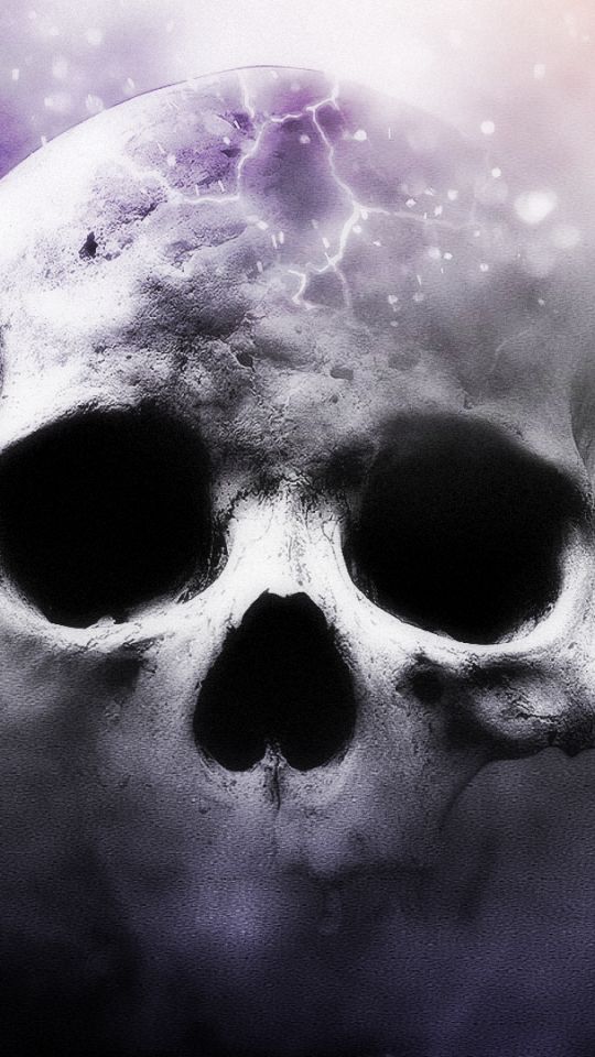 Download mobile wallpaper Smoke, Dark, Skull for free.