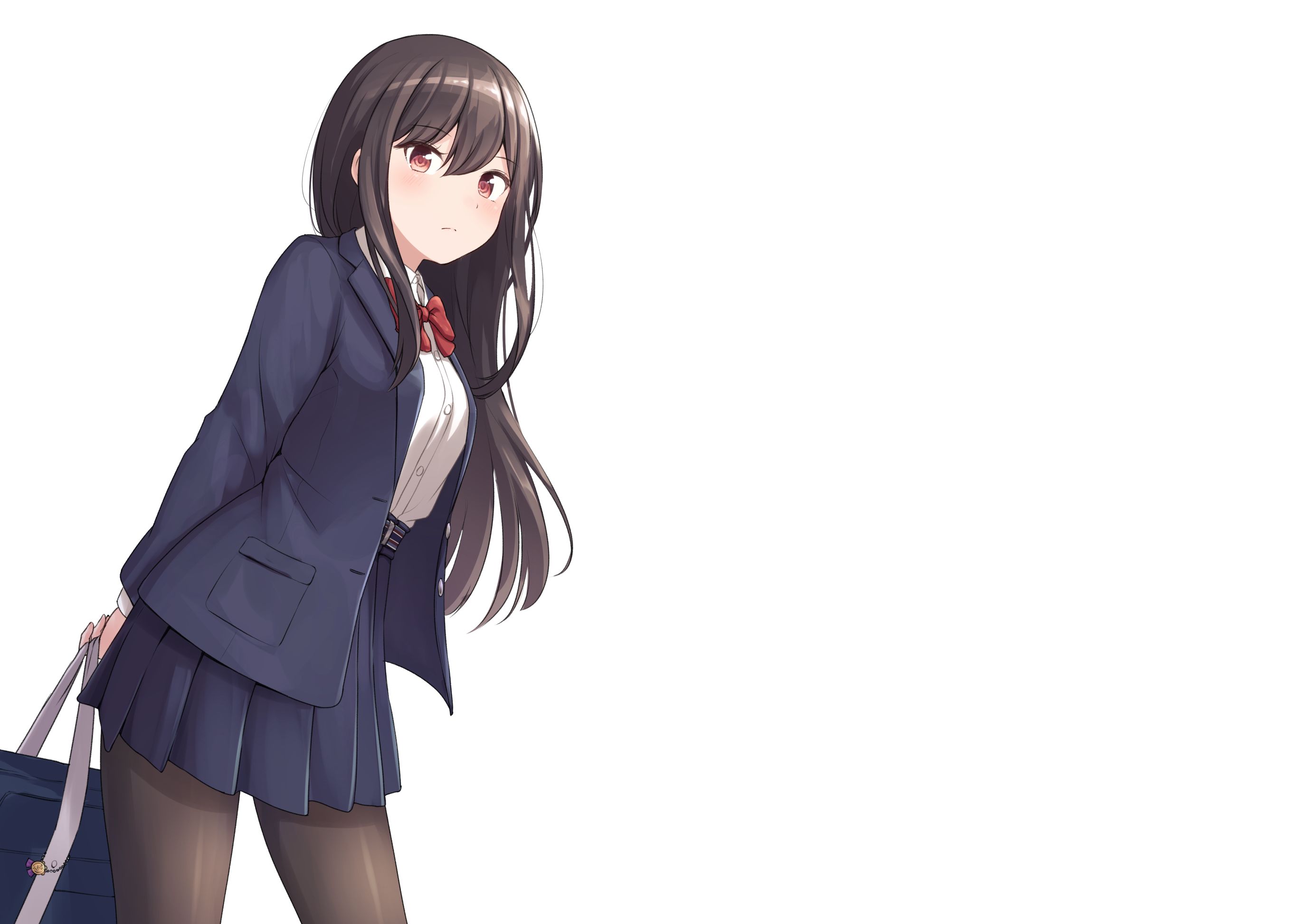 Free download wallpaper Anime, Girl, School Uniform on your PC desktop