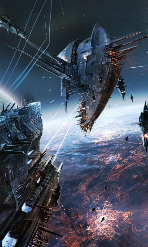 Download mobile wallpaper War, Space, Sci Fi, Battle for free.
