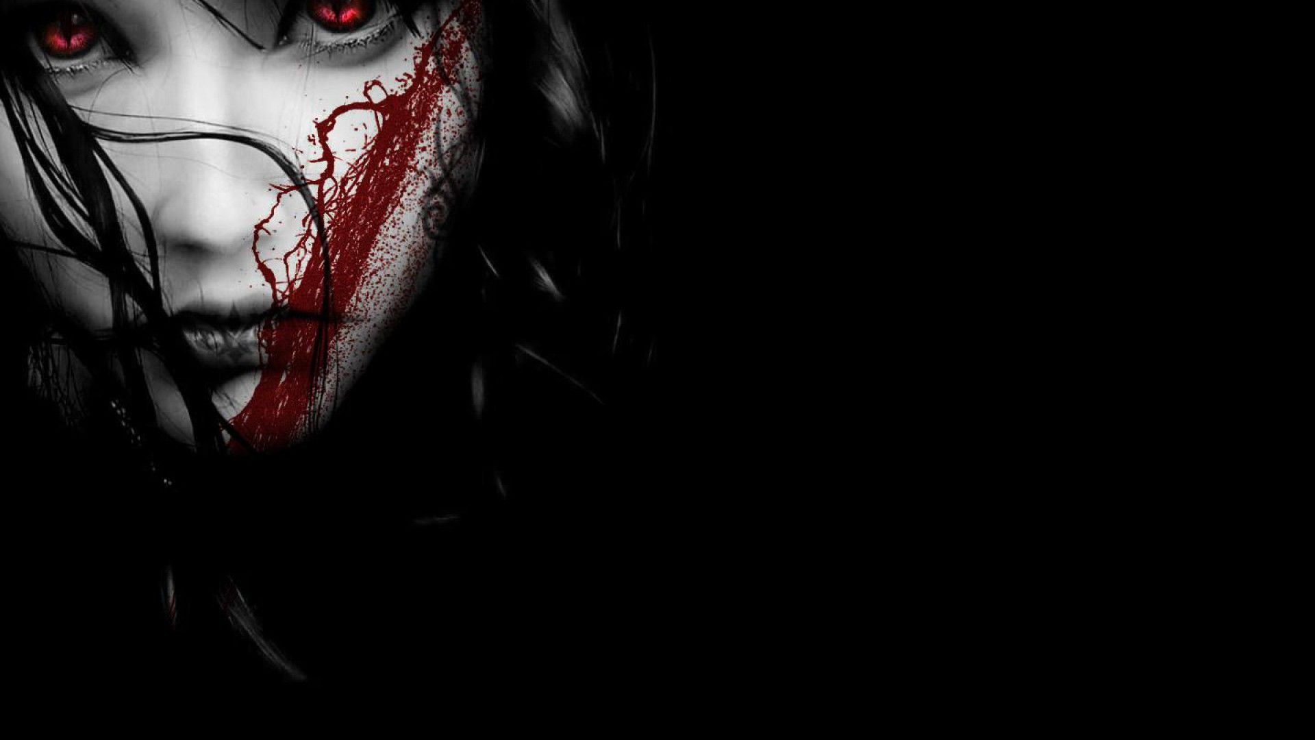 Download mobile wallpaper Blood, Dark, Creepy, Red Eyes for free.