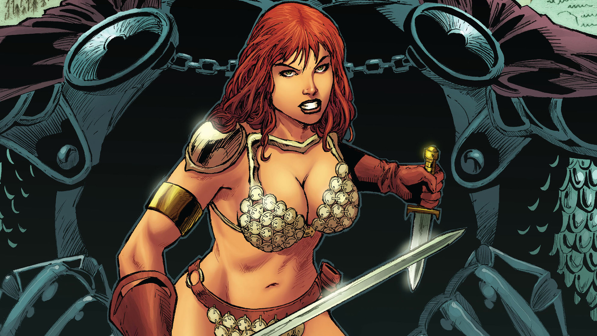 Free download wallpaper Comics, Red Sonja on your PC desktop