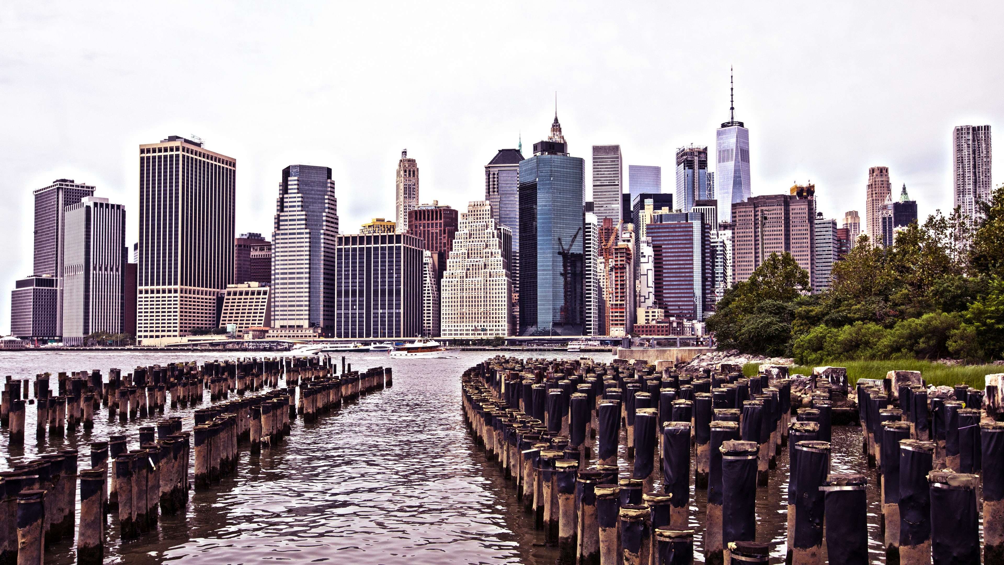 Download mobile wallpaper Cities, New York, Man Made, Brooklyn Bridge Park for free.