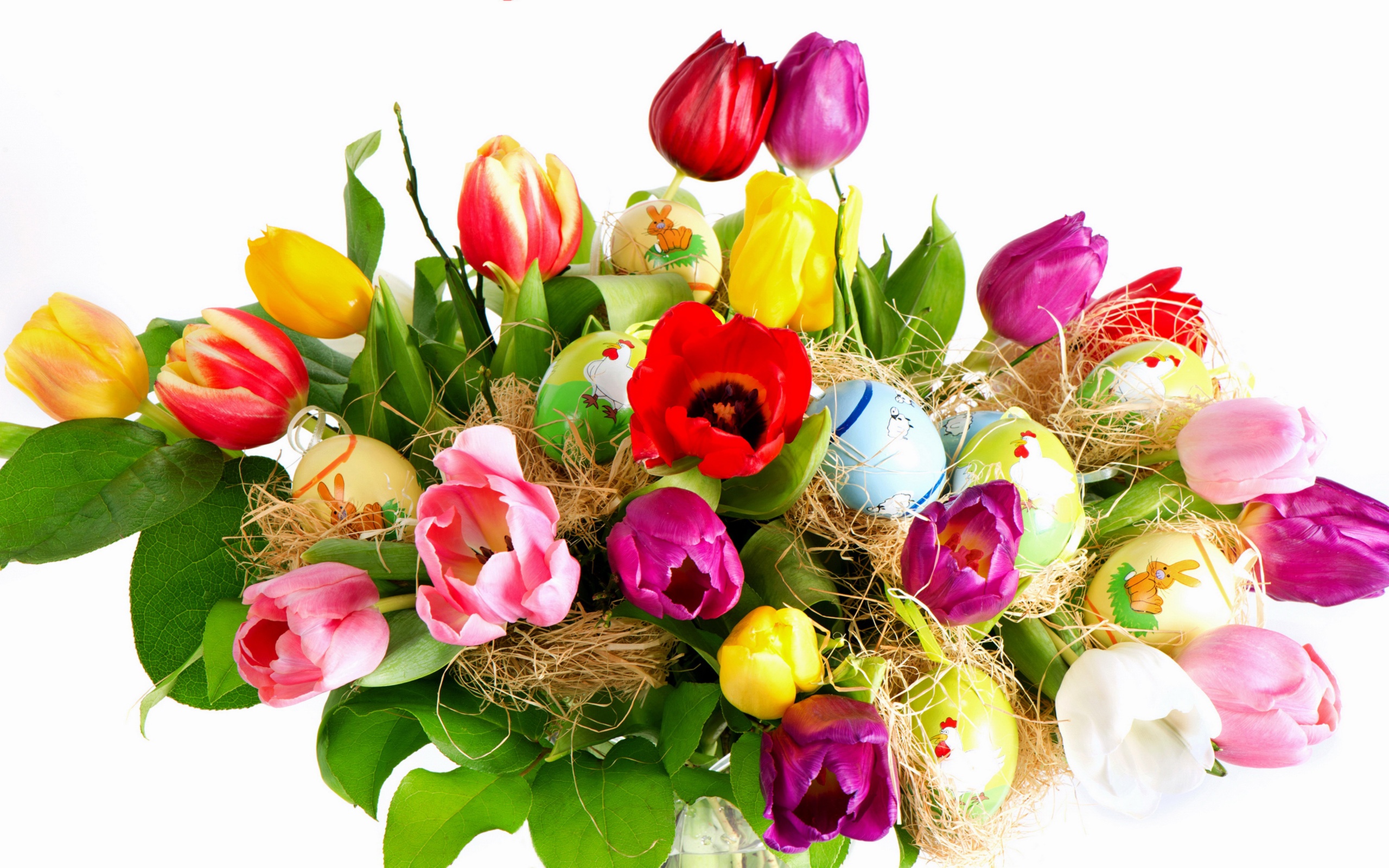Скачать обои бесплатно Цветок, Цвета, Красочный, Тюльпан, Яйцо, Праздничные, Пасхальный, Пасхальное Яйцо картинка на рабочий стол ПК