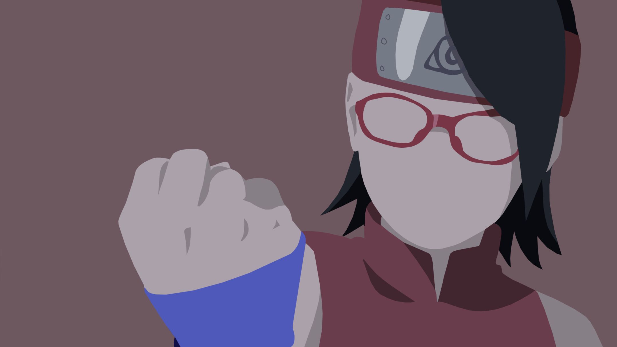 Baixar papel de parede para celular de Anime, Naruto, Minimalista, Sarada Uchiha, Boruto gratuito.