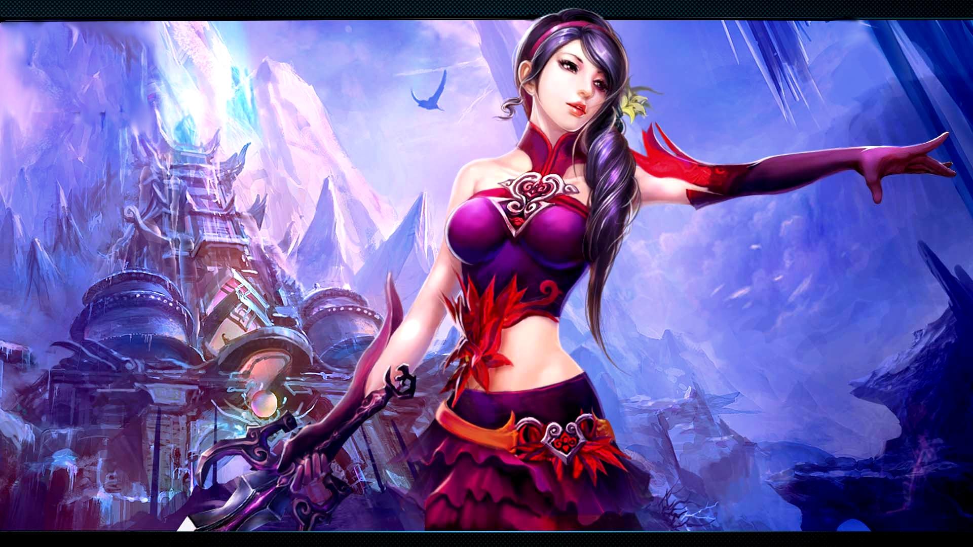 Free download wallpaper Fantasy, Weapon, Asian, Women Warrior, Woman Warrior on your PC desktop