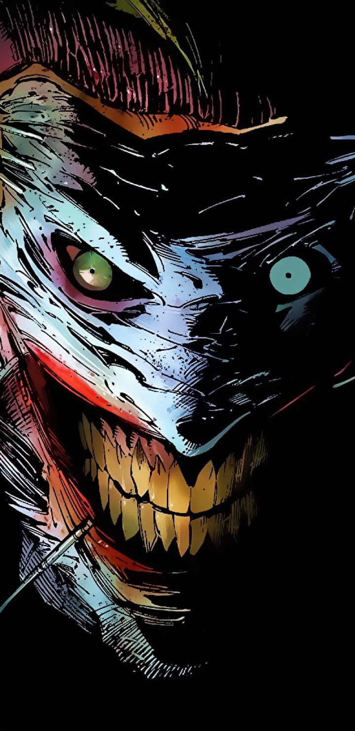 Download mobile wallpaper Joker, Dark, Creepy, Comics, Dc Comics for free.