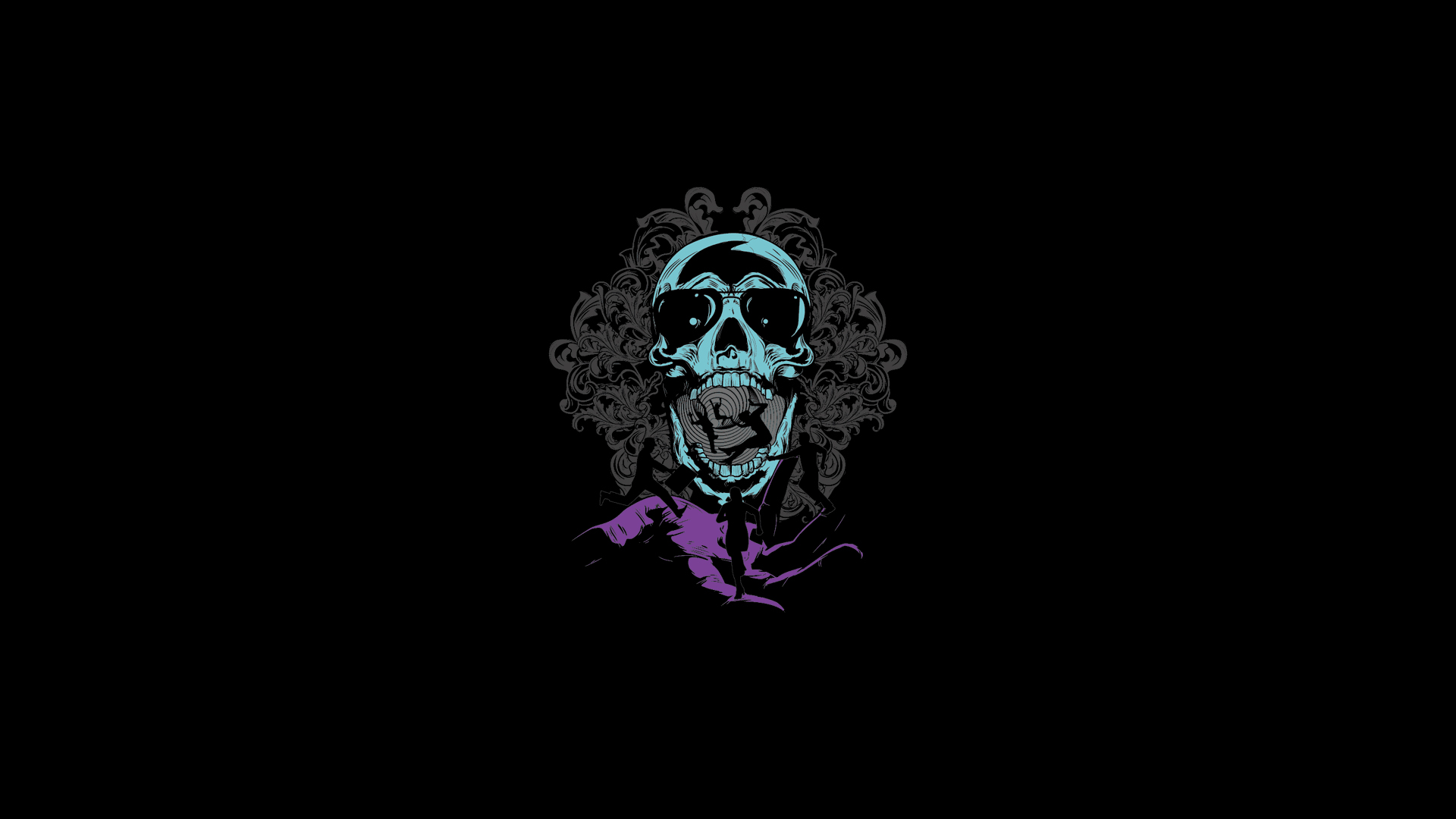 Download mobile wallpaper Dark, Skull for free.