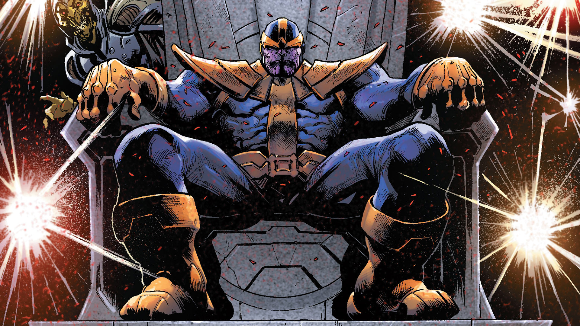 Handy-Wallpaper Comics, Rächer, Thanos kostenlos herunterladen.