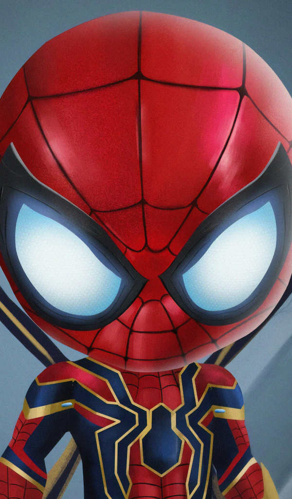 Handy-Wallpaper Comics, Spider Man, Chibi, Eiserne Spinne kostenlos herunterladen.