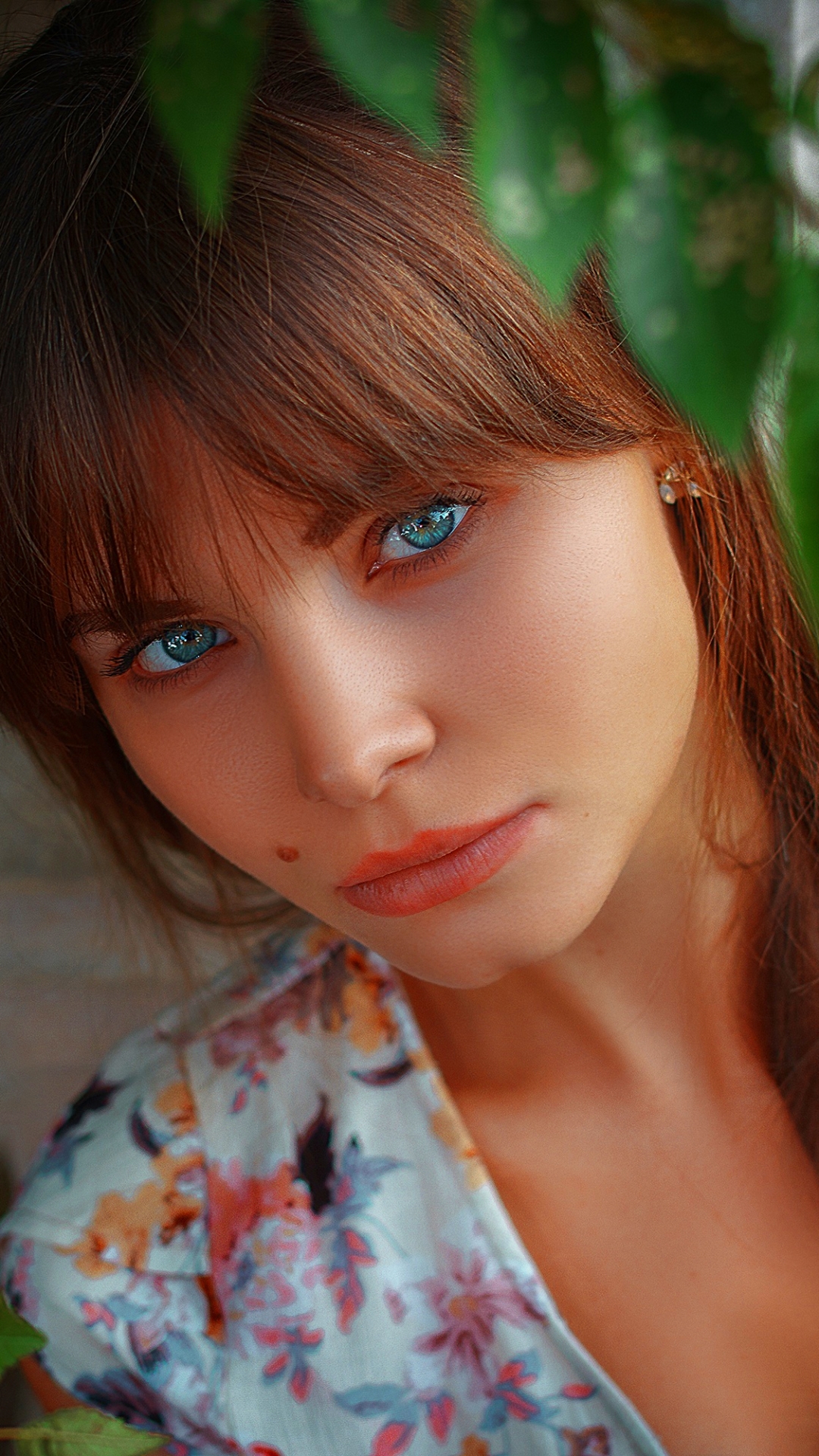 Download mobile wallpaper Redhead, Face, Model, Women, Blue Eyes for free.