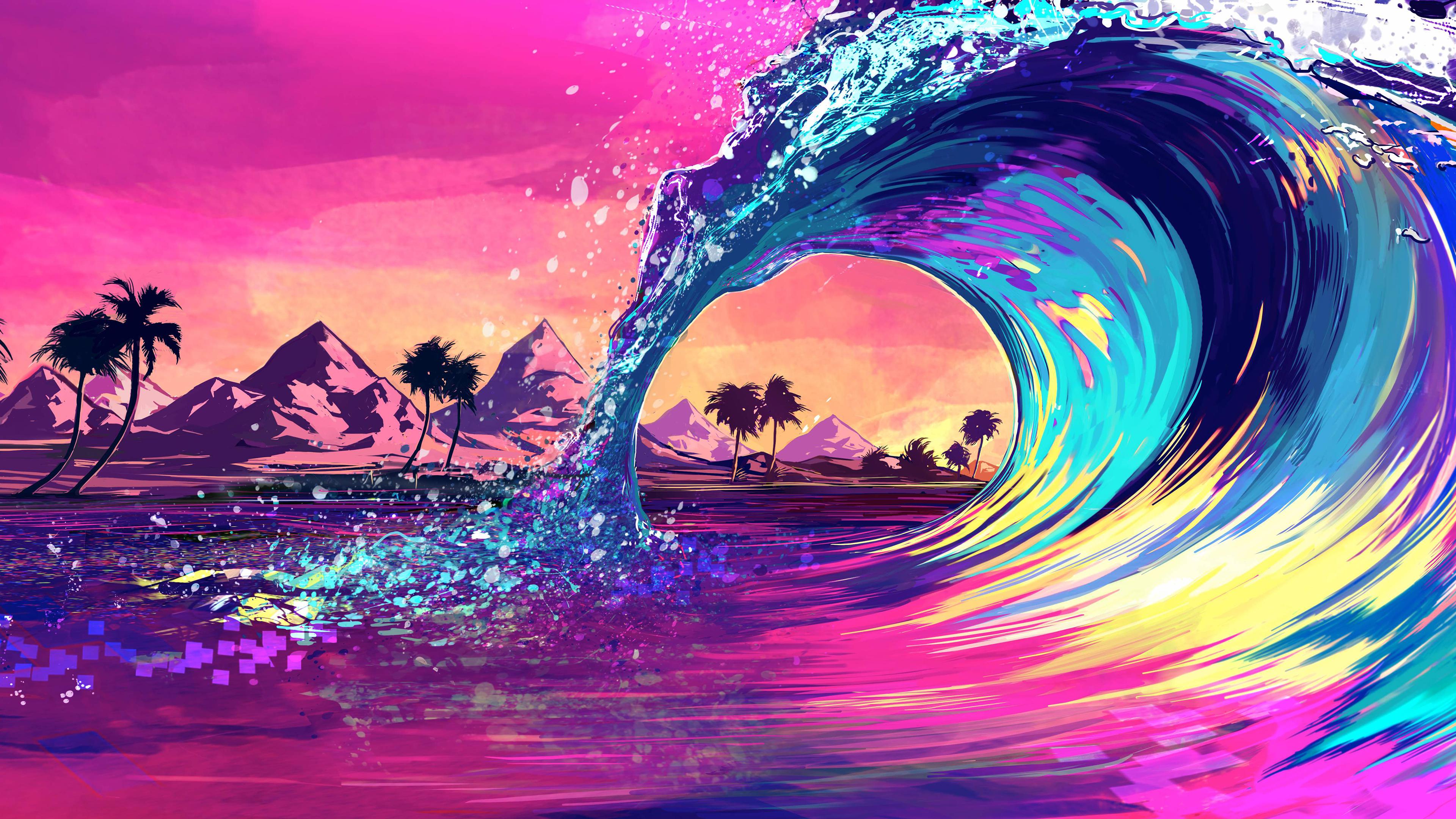 Download mobile wallpaper Artistic, Retro Wave for free.