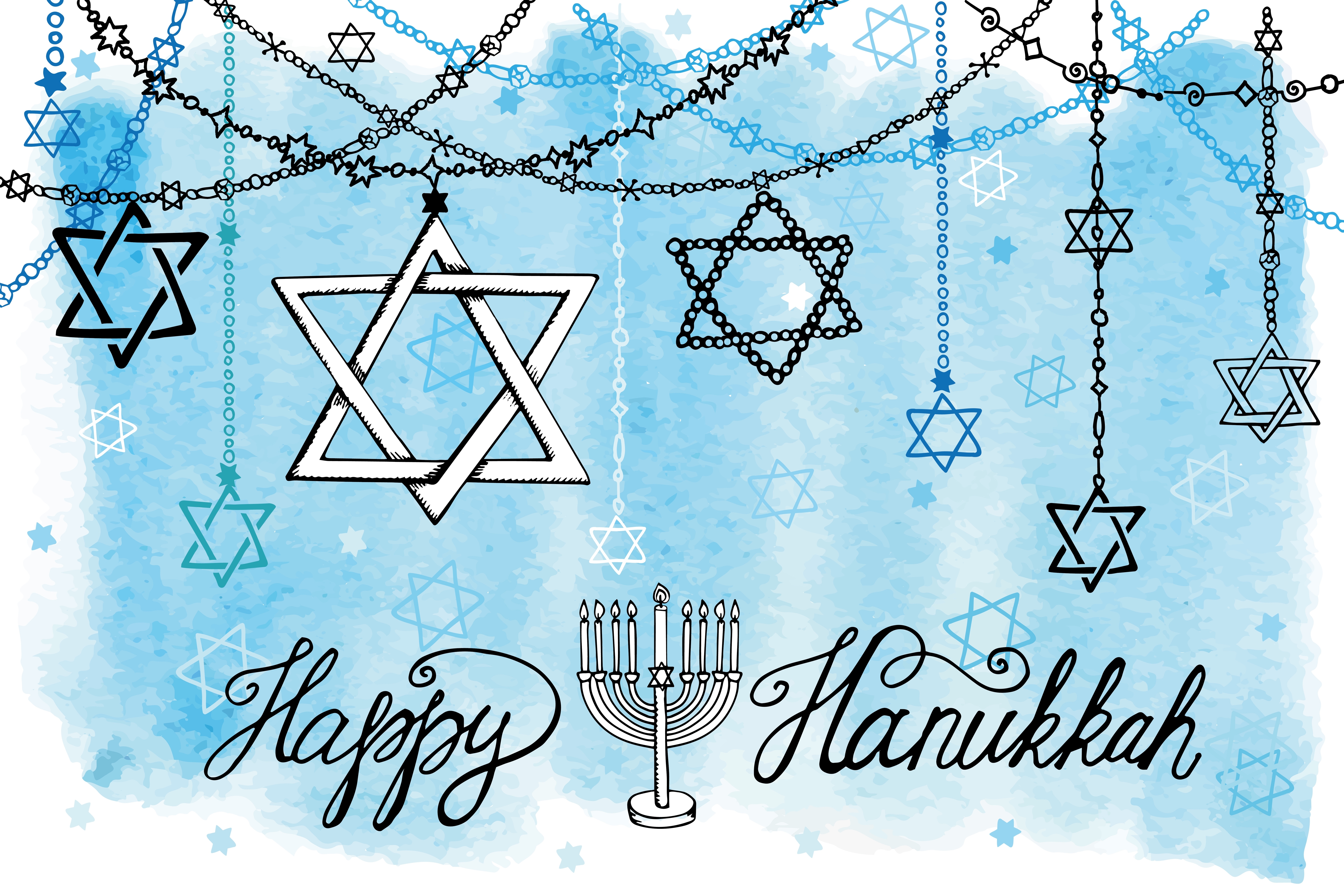 holiday, hanukkah, candle