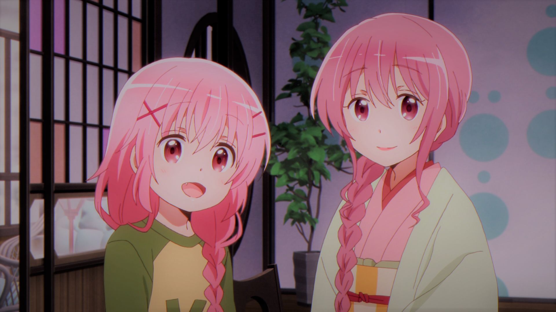 anime, comic girls, braid, kaoruko moeta, pink eyes, pink hair