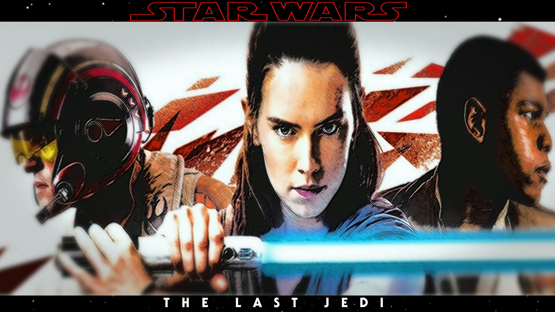 Free download wallpaper Star Wars, Movie, Finn (Star Wars), Rey (Star Wars), Poe Dameron, Star Wars: The Last Jedi on your PC desktop