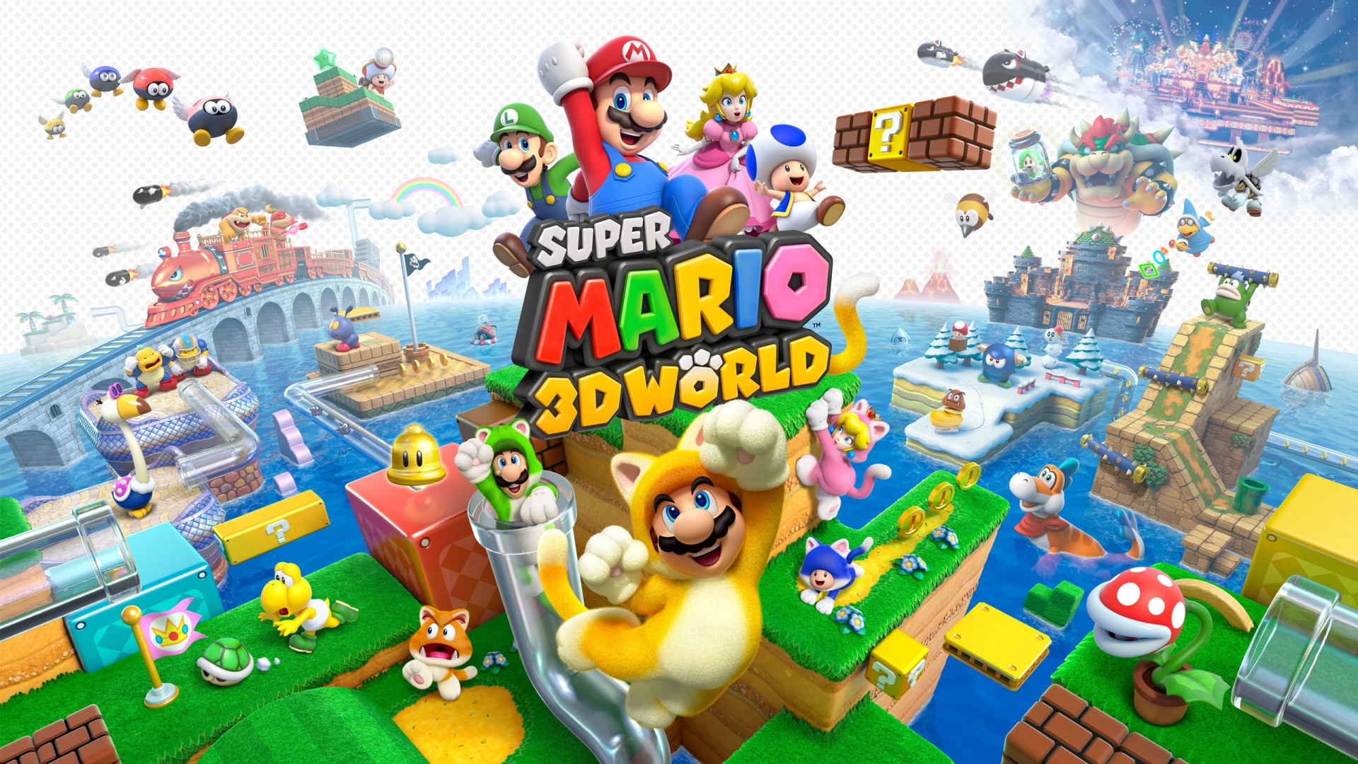Скачать обои Мир Супер Марио 3D на телефон бесплатно