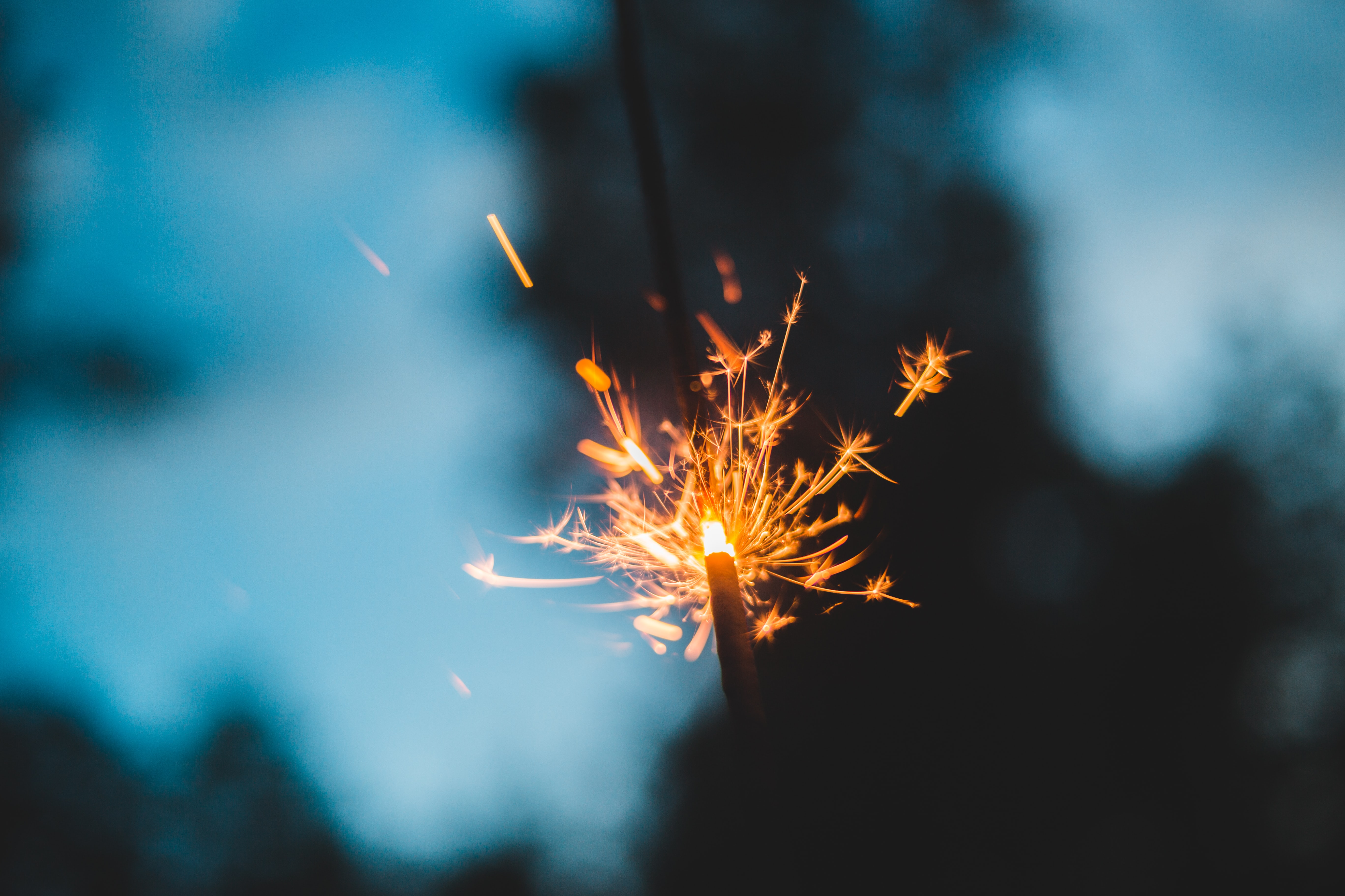 sparks, miscellanea, miscellaneous, holiday, glow, sparkler High Definition image
