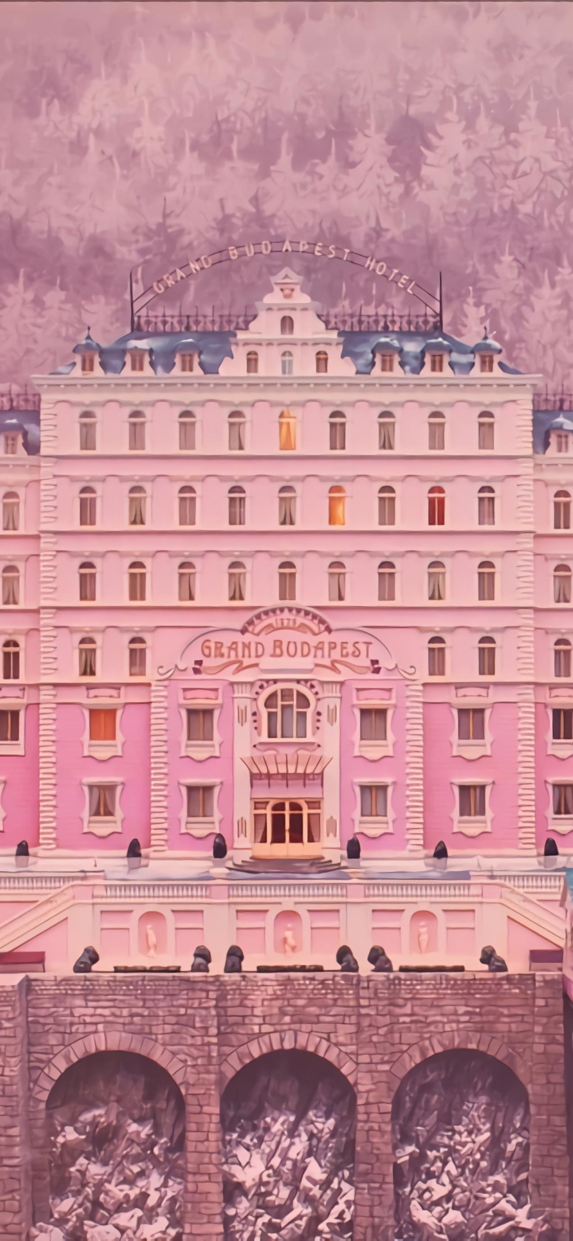 無料モバイル壁紙映画, ピンク, ホテル, ザ グランド ブダペスト ホテルをダウンロードします。