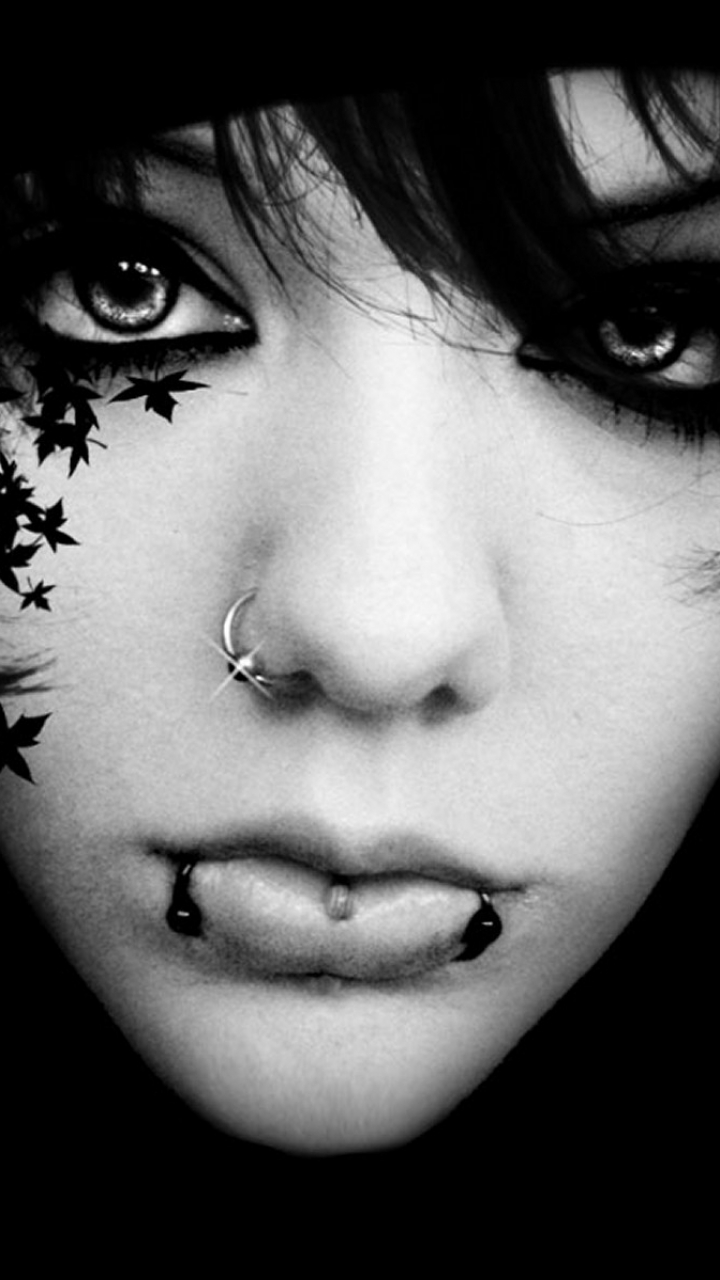 Download mobile wallpaper Gothic, Dark, Face for free.