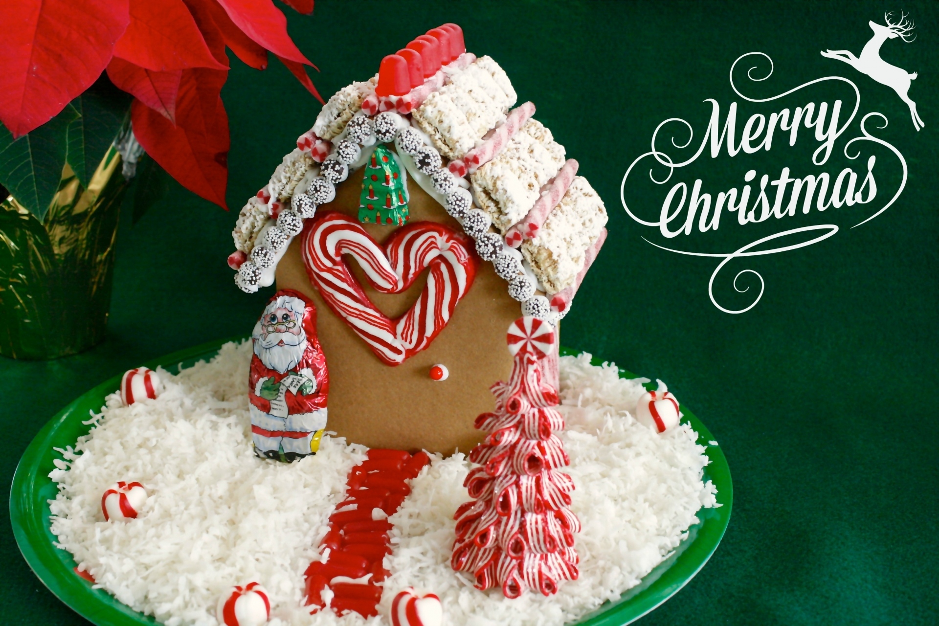 Download mobile wallpaper Food, Christmas, House, Cake, Gingerbread, Merry Christmas for free.