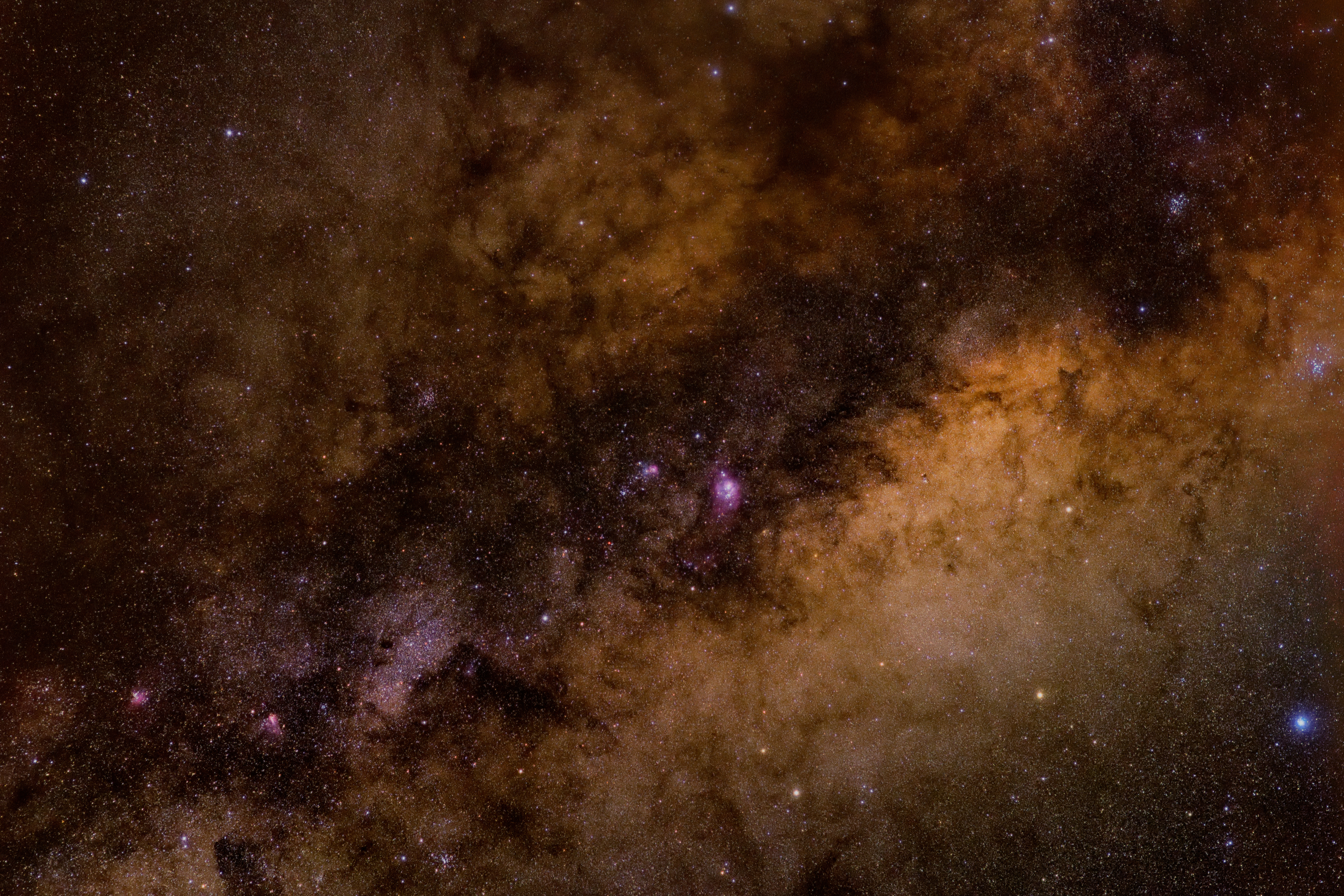 Free download wallpaper Stars, Brown, Universe, Galaxy, Nebula on your PC desktop