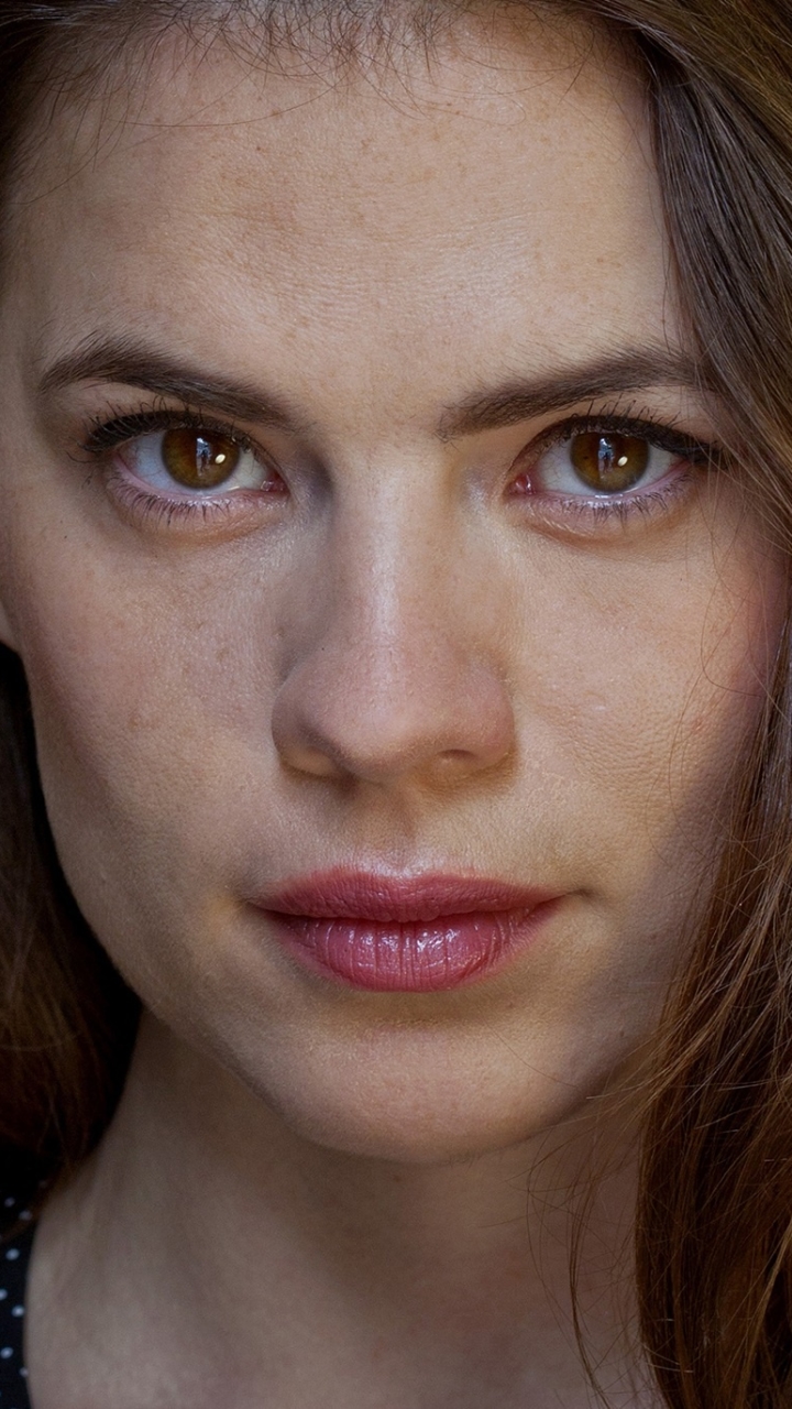 Download mobile wallpaper English, Face, Celebrity, Brown Eyes, Actress, Hayley Atwell for free.