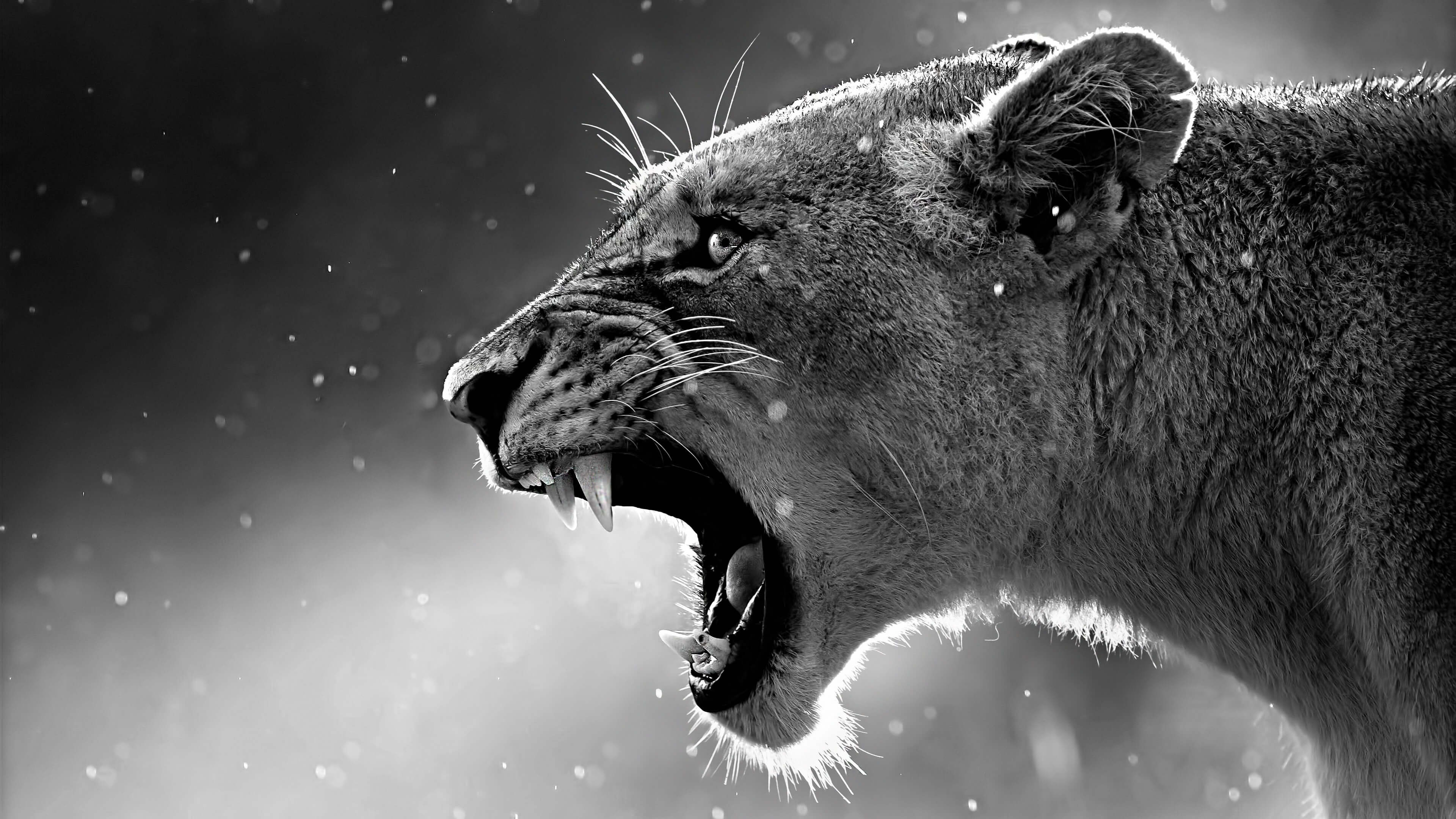 385200 descargar imagen blanco y negro, animales, león, gatos: fondos de pantalla y protectores de pantalla gratis