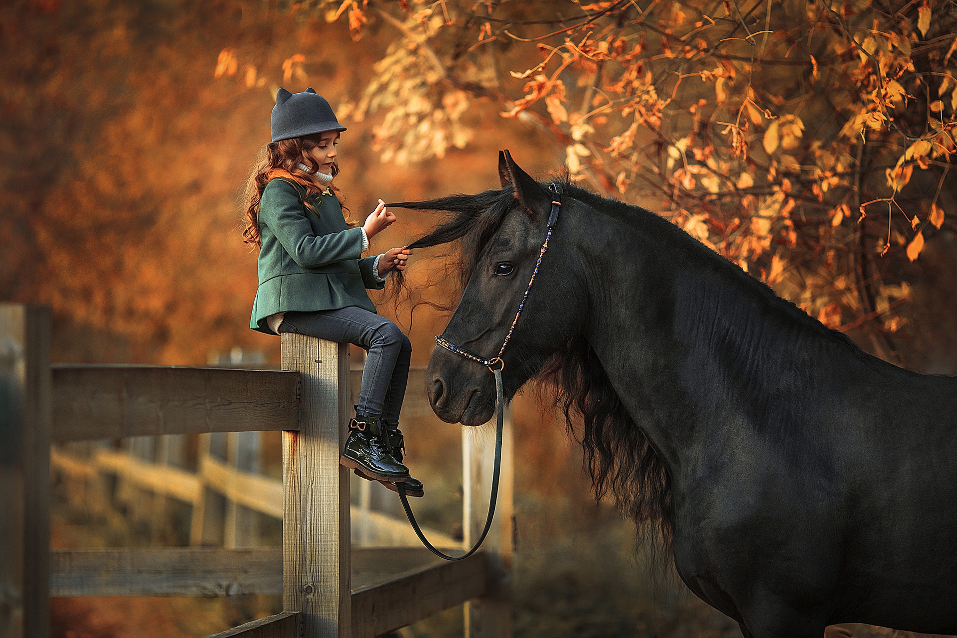 Free download wallpaper Child, Horse, Photography, Little Girl on your PC desktop