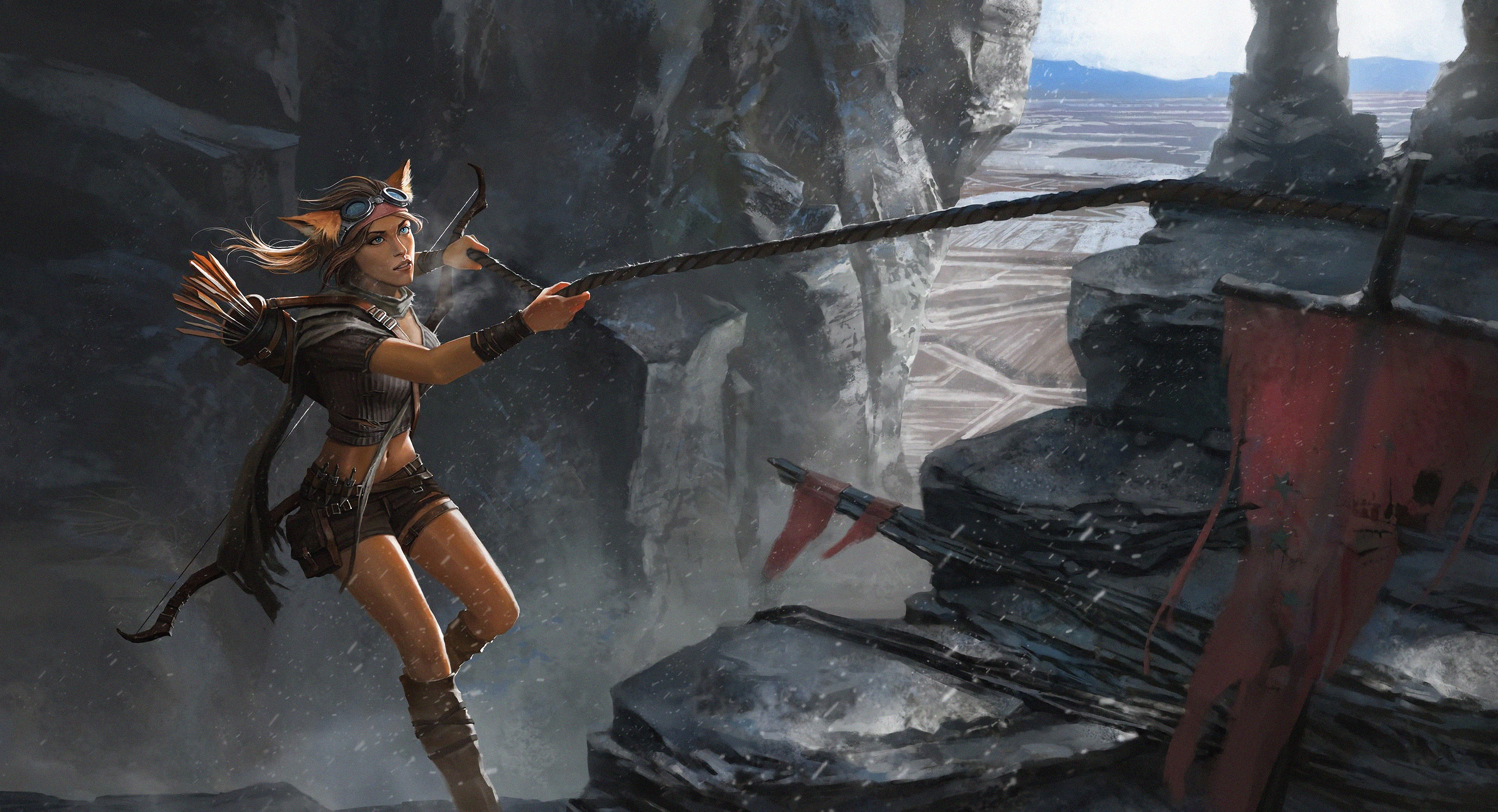 Download mobile wallpaper Fantasy, Archer, Women Warrior, Woman Warrior for free.