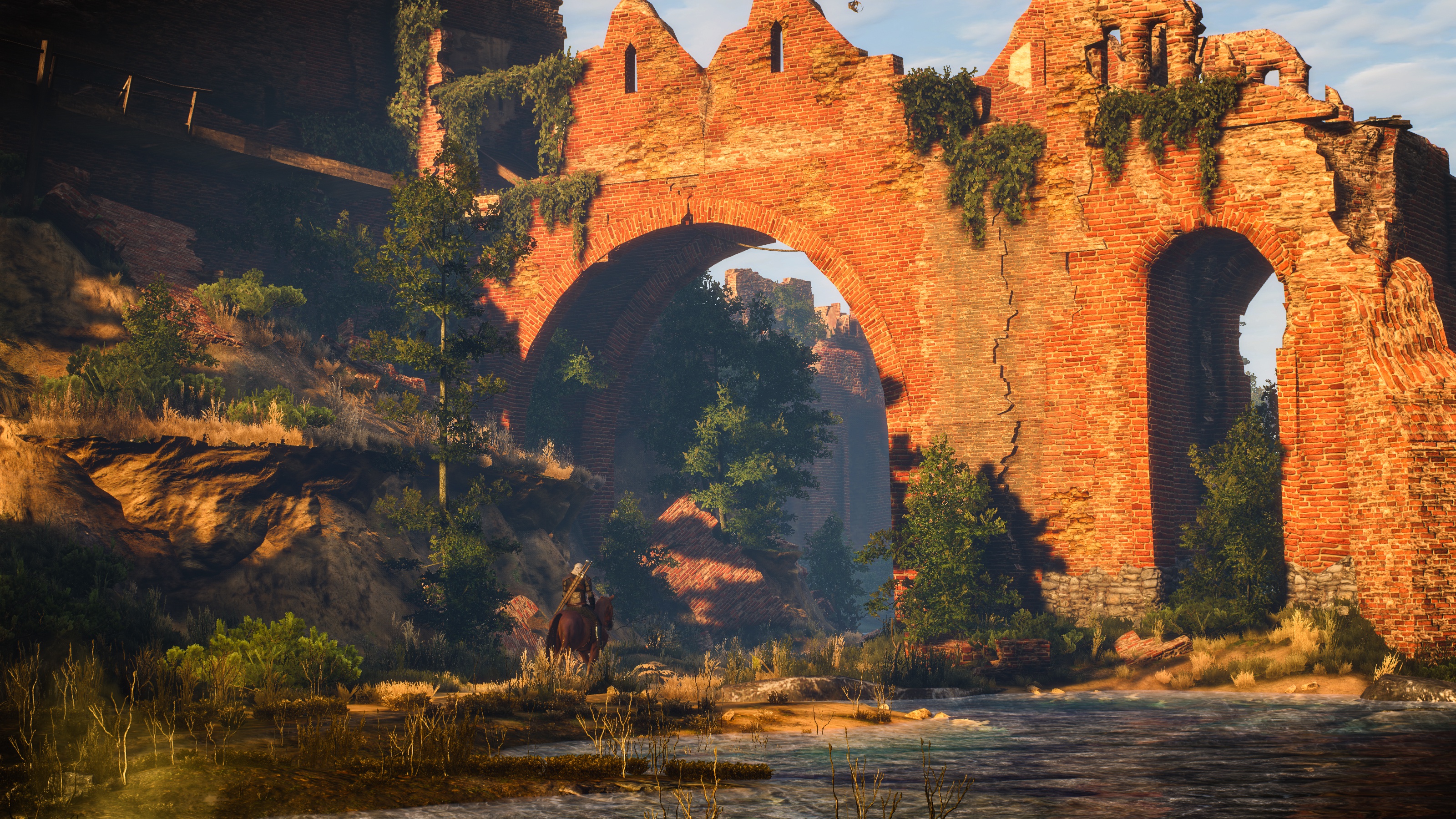 Laden Sie das Ruinen, Computerspiele, Der Hexer, Geralt Von Riva, The Witcher 3: Wild Hunt-Bild kostenlos auf Ihren PC-Desktop herunter