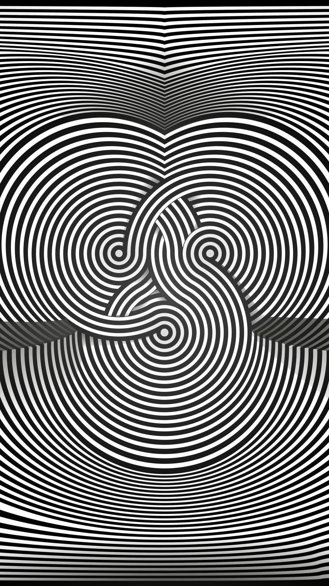 Handy-Wallpaper Illusion, Schwarz Weiß, Optische Täuschung, Schwarz Weiss, Künstlerisch kostenlos herunterladen.