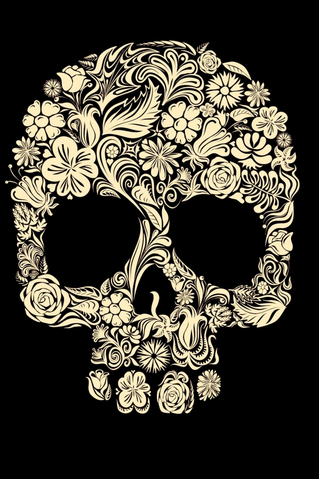 Download mobile wallpaper Dark, Skull for free.