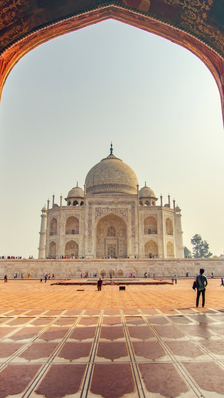 Скачать картинку Архитектура, Памятники, Индия, Тадж Махал, Сделано Человеком в телефон бесплатно.