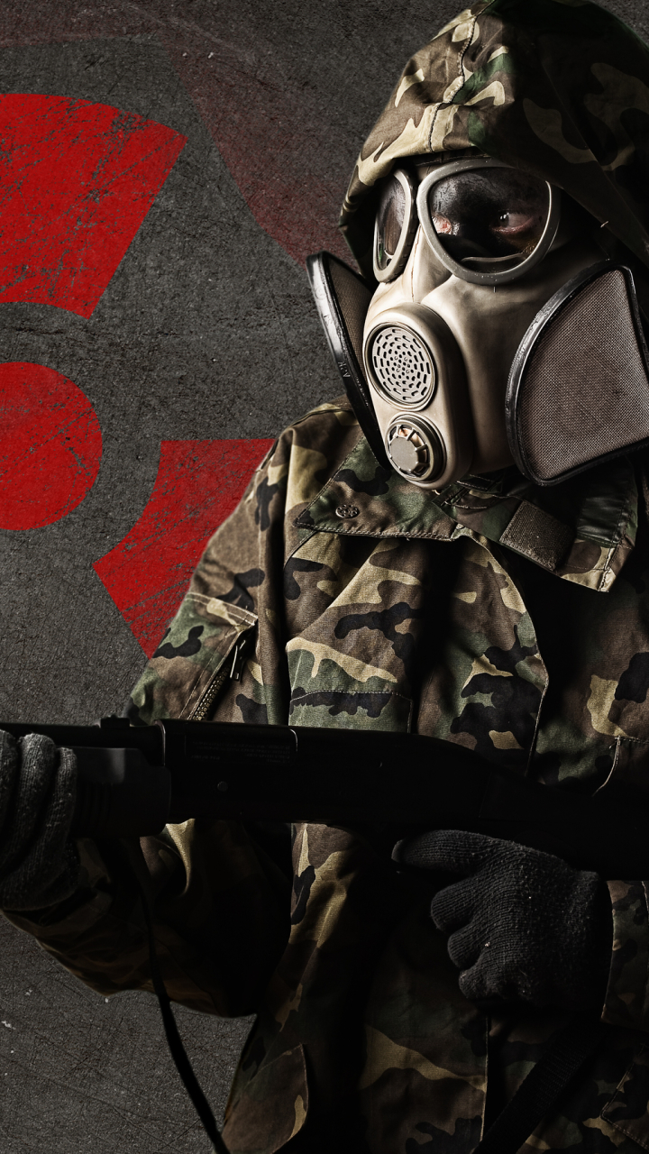 Download mobile wallpaper Mask, Gas Mask, Military, Soldier for free.