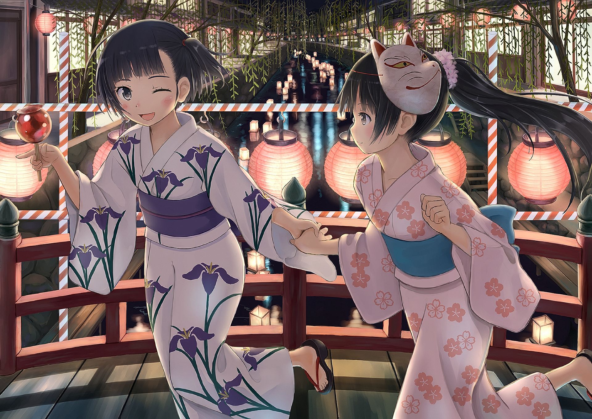 Free download wallpaper Anime, Kimono, Original on your PC desktop
