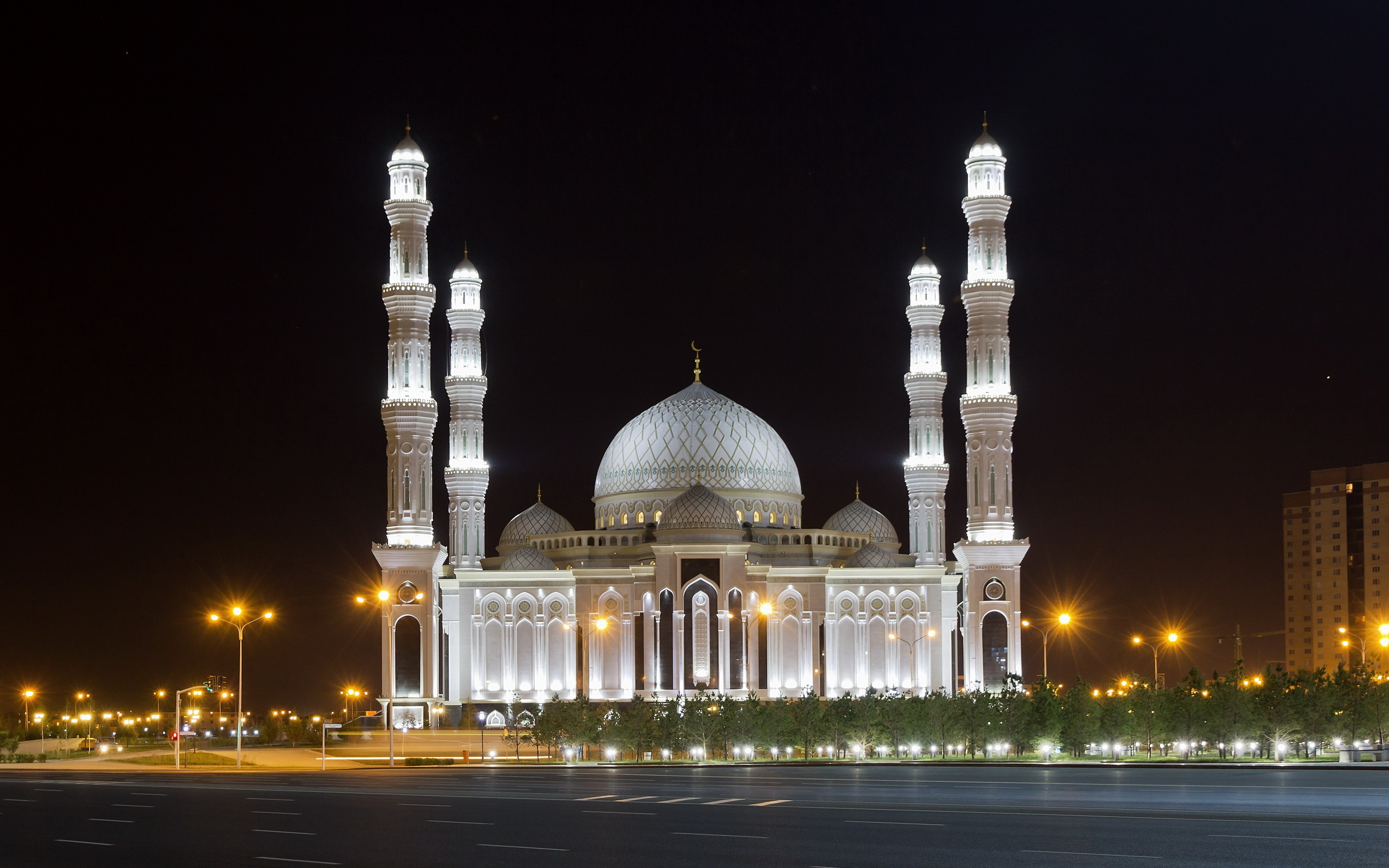 281023 скачать обои мечеть хазрет султан, мечети, религиозные - заставки и картинки бесплатно