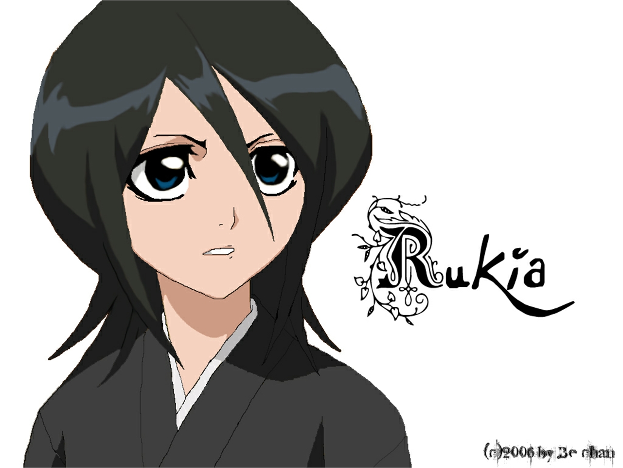 Handy-Wallpaper Bleach, Rukia Kuchiki, Animes kostenlos herunterladen.