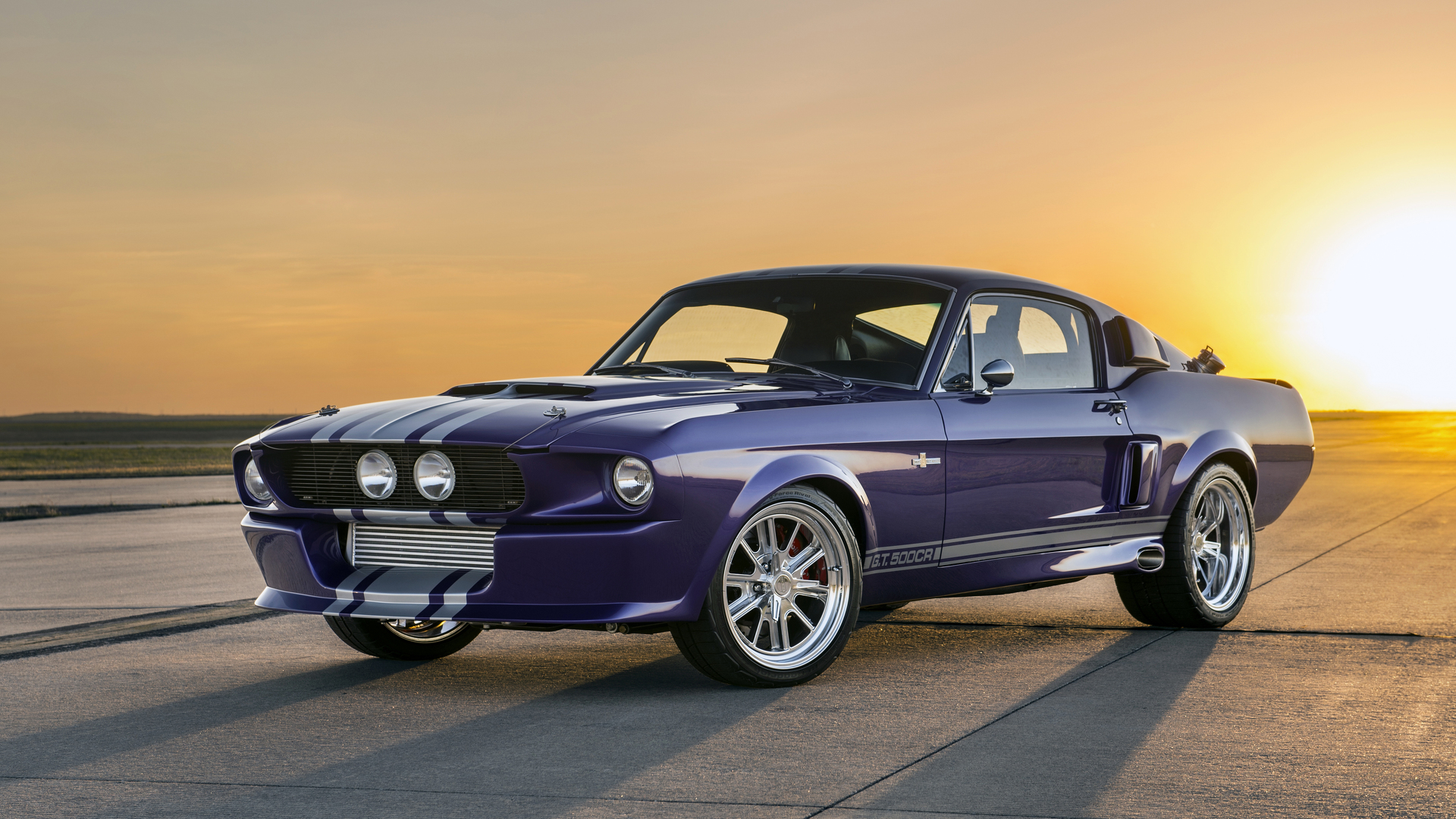vehicles, shelby gt500 classic recreation, car, fastback, muscle car, purple car, ford