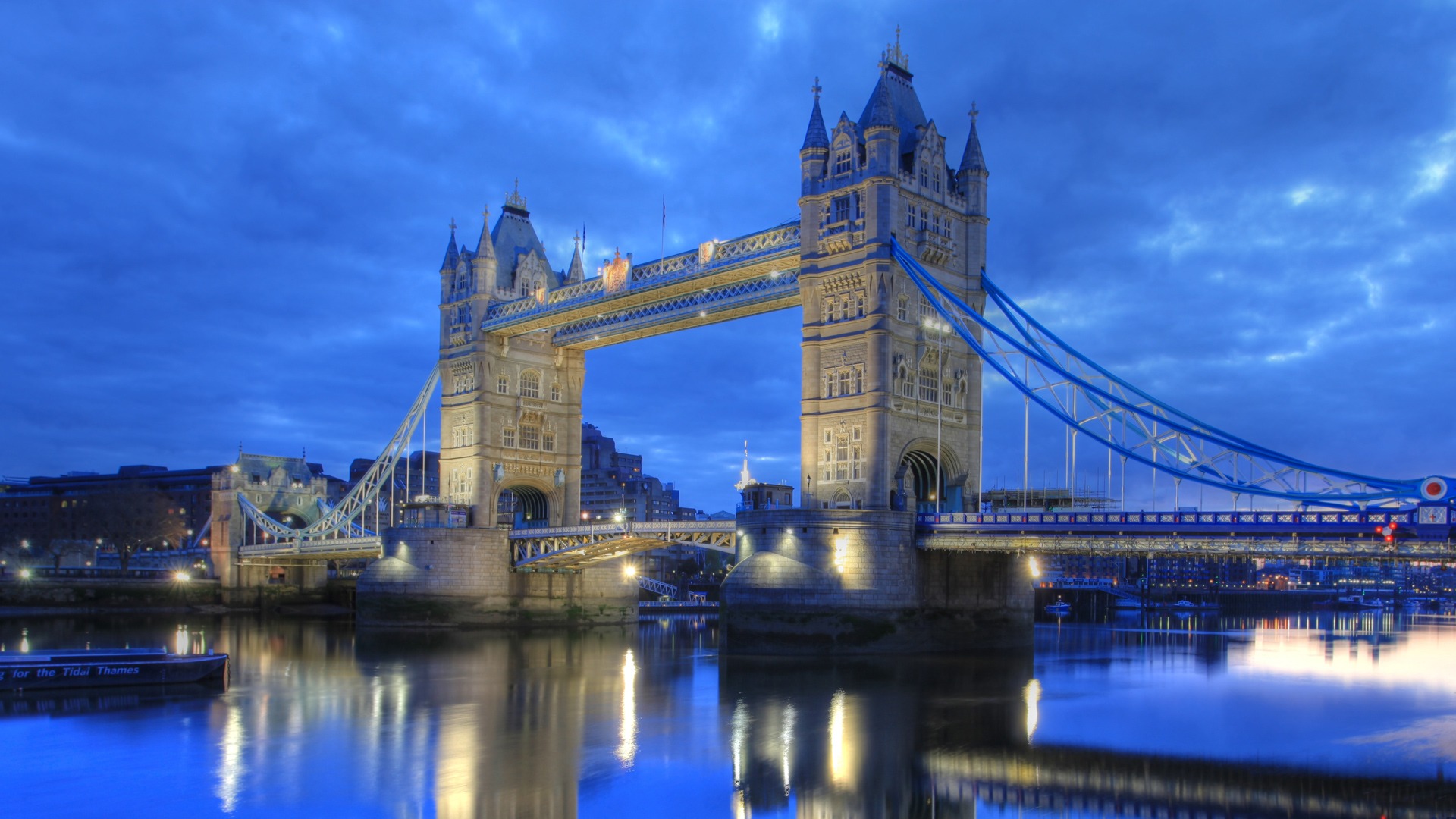 Скачать обои бесплатно Мосты, Небо, Лондон, Синий, Мост, Тауэрский Мост, Сделано Человеком картинка на рабочий стол ПК