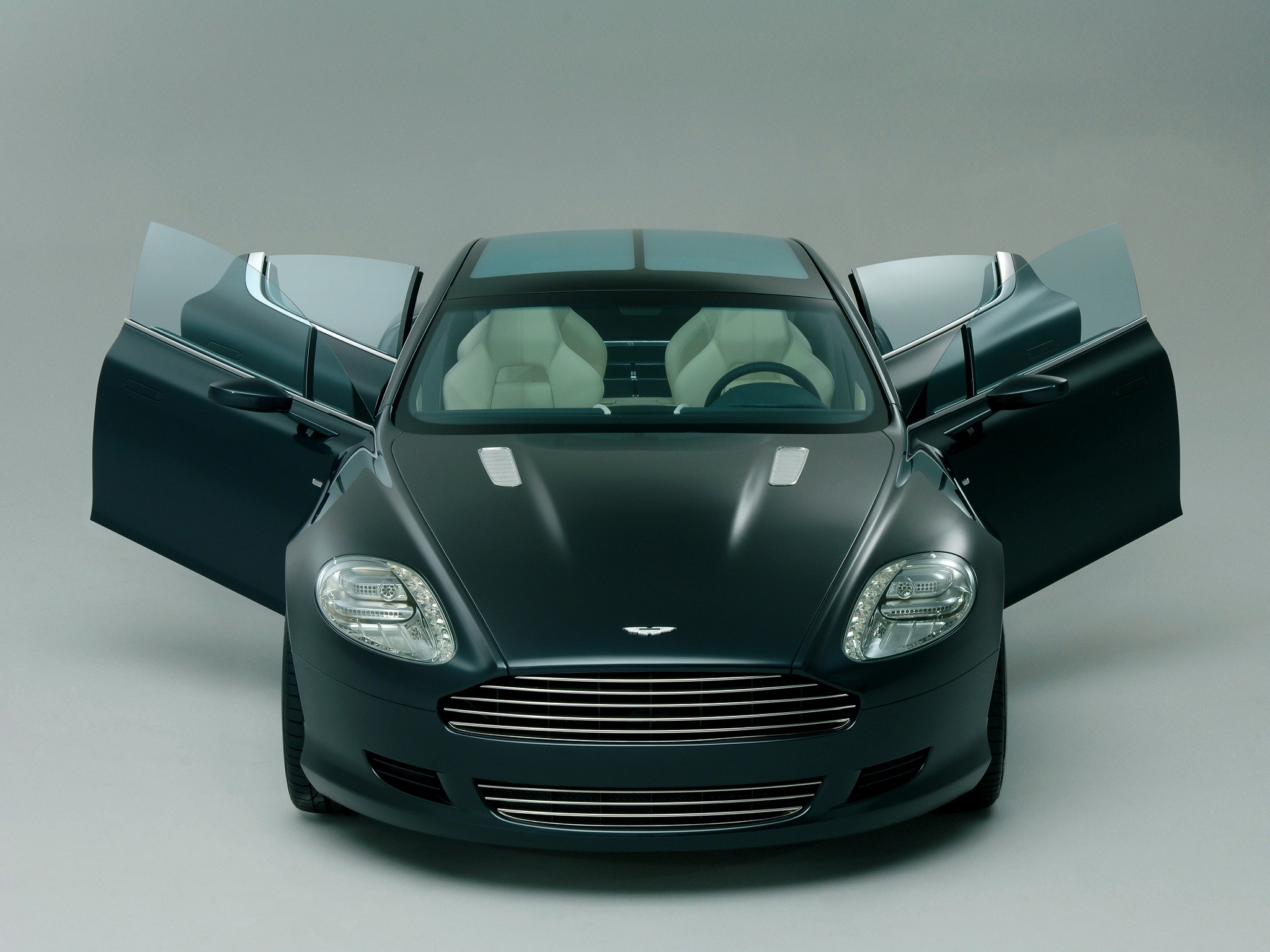 sports, aston martin, cars, black, front view, concept car, 2006, rapide