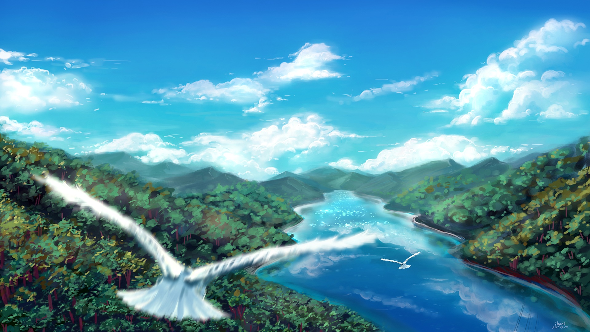 Free download wallpaper Anime, Landscape on your PC desktop