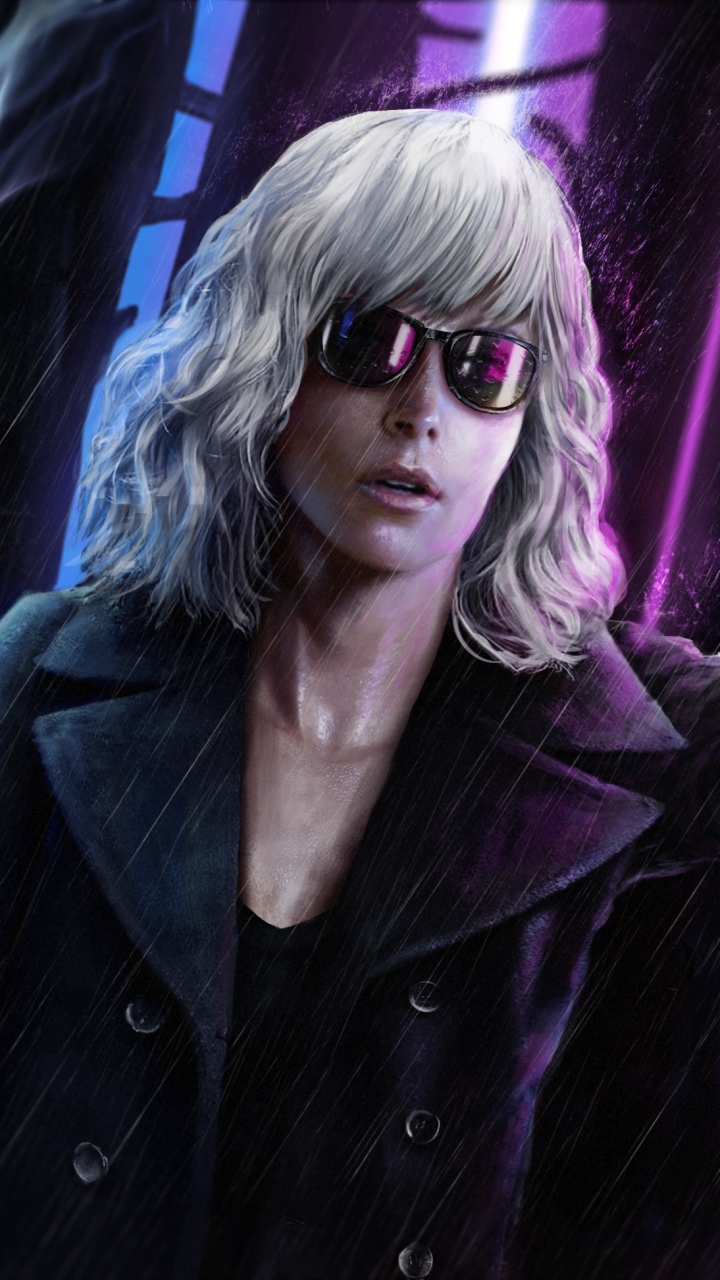 Download mobile wallpaper Sunglasses, Movie, White Hair, Woman Warrior, Atomic Blonde for free.